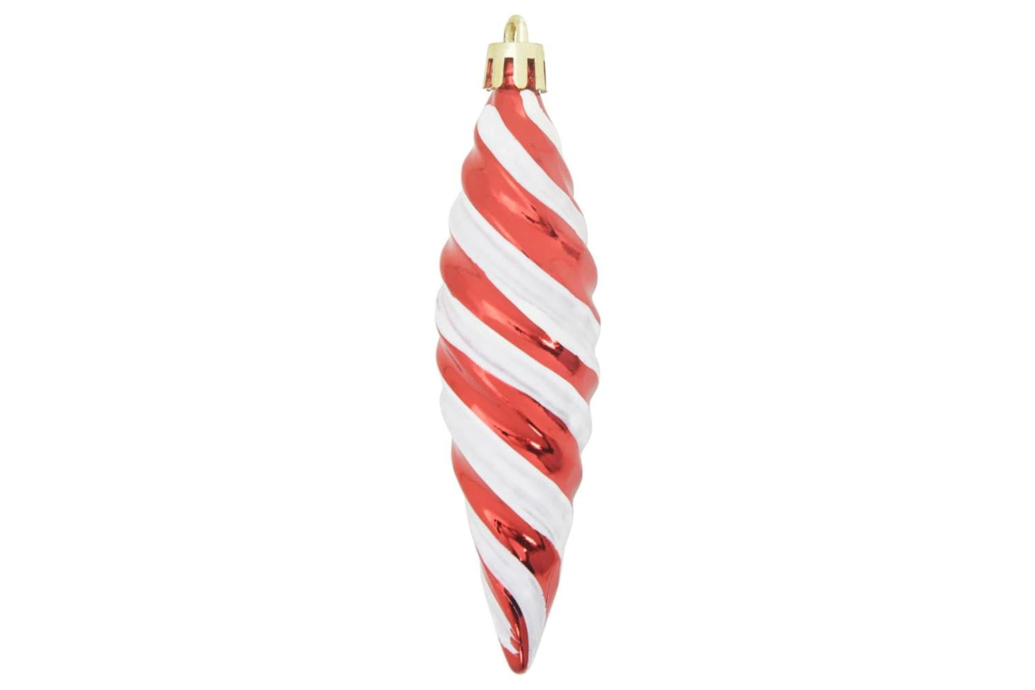 Vidaxl Christmas Spiral Shape Ball 40 Pcs Red-4