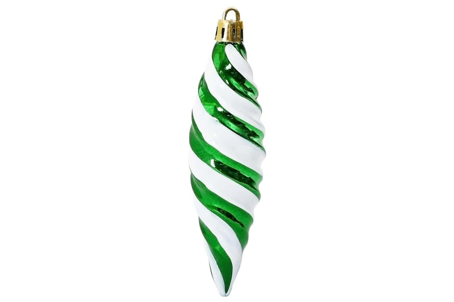 Vidaxl Christmas Spiral Shape Ball 40 Pcs Green-4