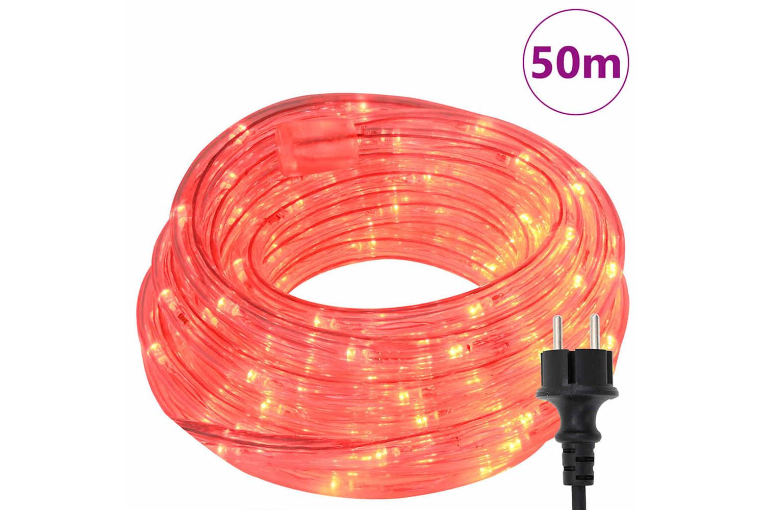 Vidaxl Rope Light With 1200 Leds Red 50 M Pvc-3