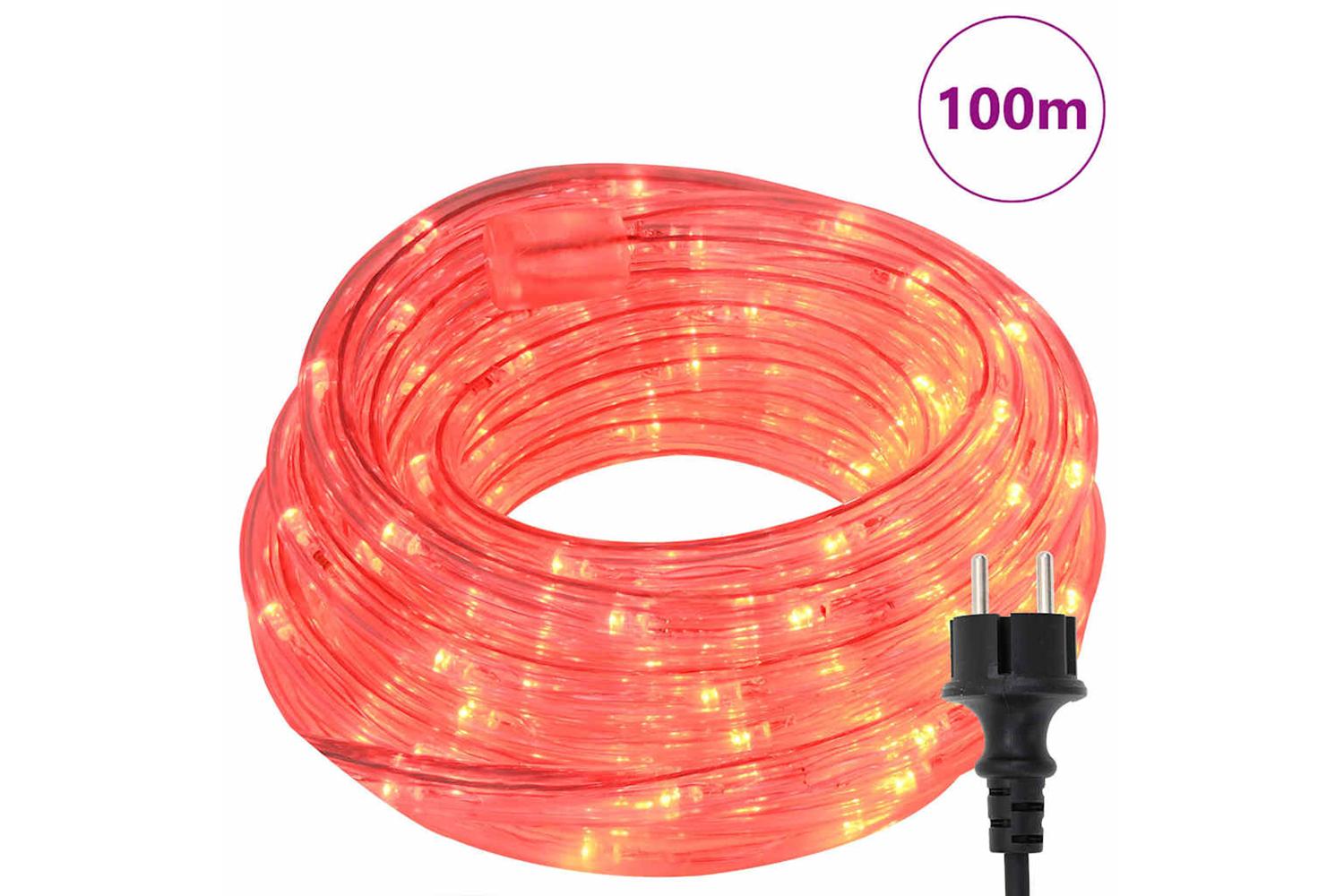 Vidaxl Rope Light With 2400 Leds Red 100 M Pvc-3