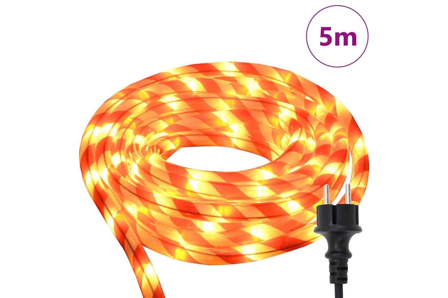 Vidaxl Rope Light With 120 Leds Warm White 5 M Pvc-3