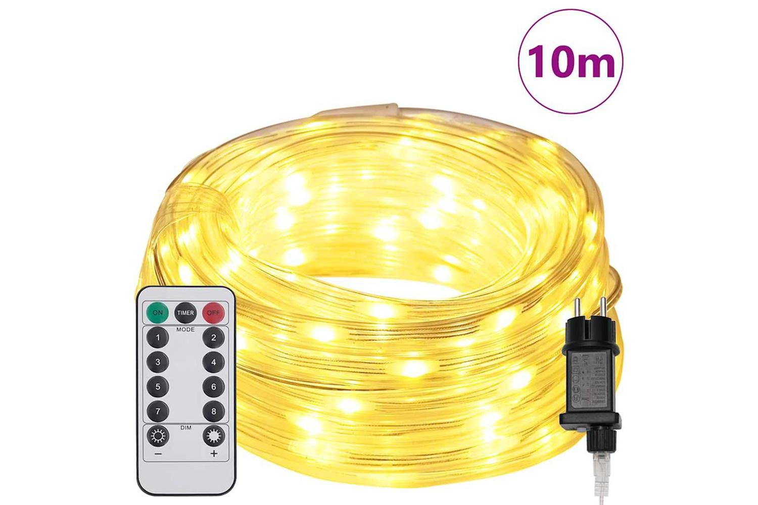 Vidaxl Rope Light With 240 Leds Warm White 10 M Pvc-3
