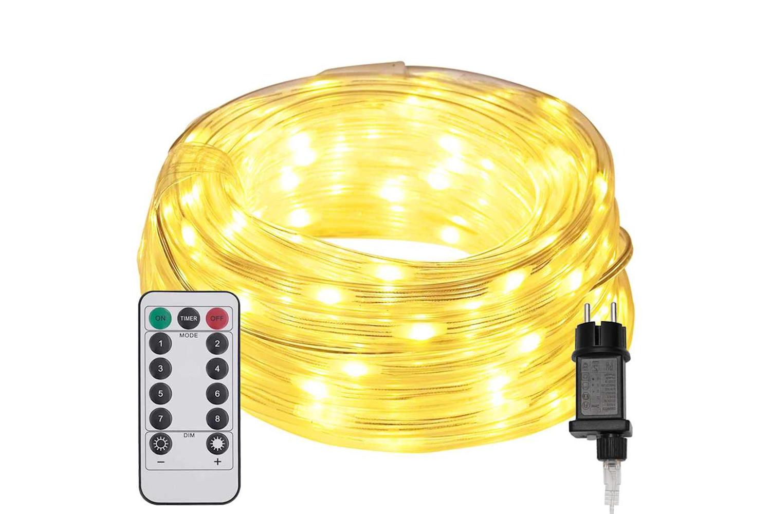 Vidaxl Rope Light With 480 Leds Warm White 20 M Pvc