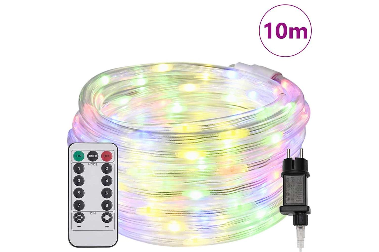 Vidaxl Rope Light With 240 Leds Multicolour 10 M Pvc-3