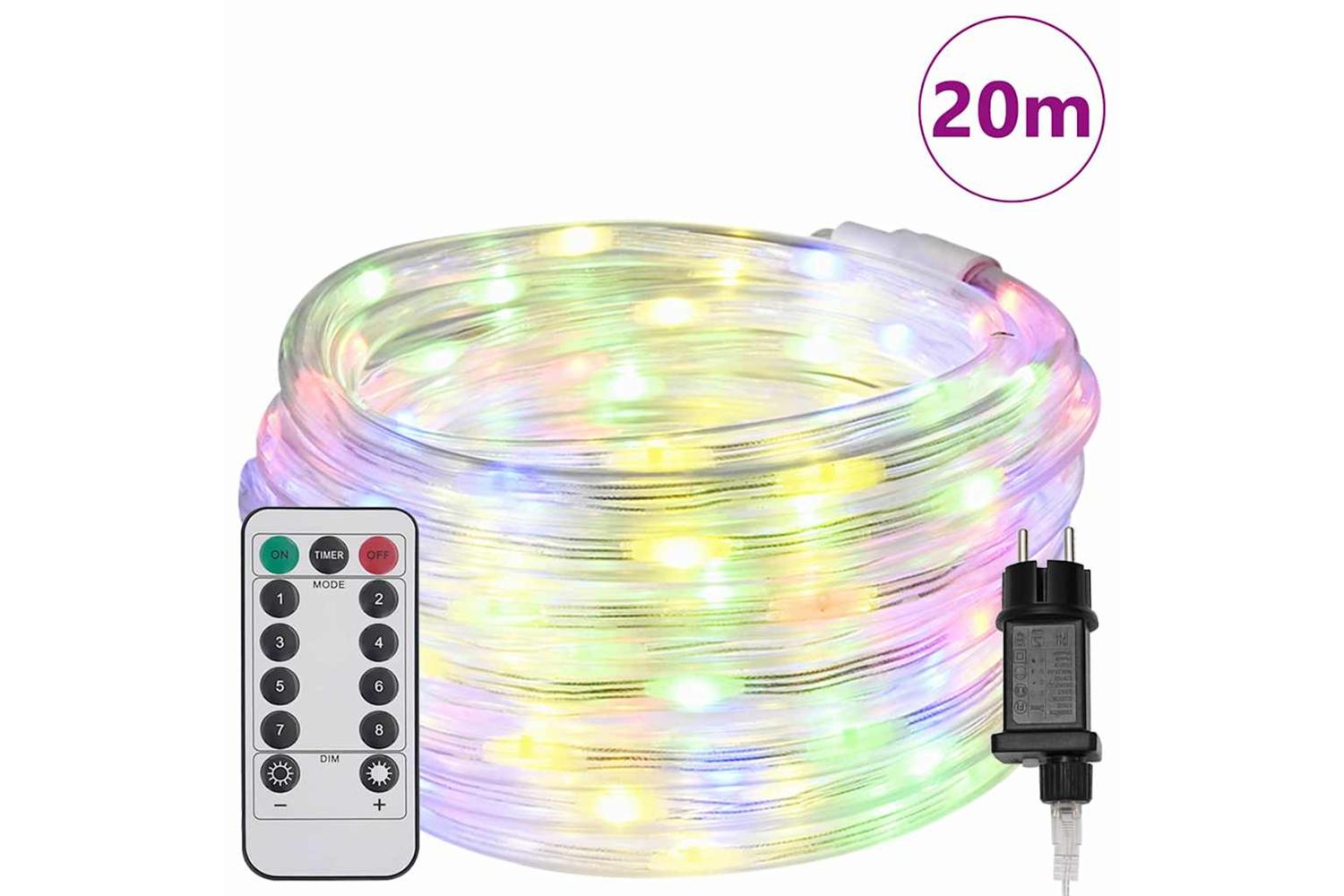 Vidaxl Rope Light With 480 Leds Multicolour 20 M Pvc-3