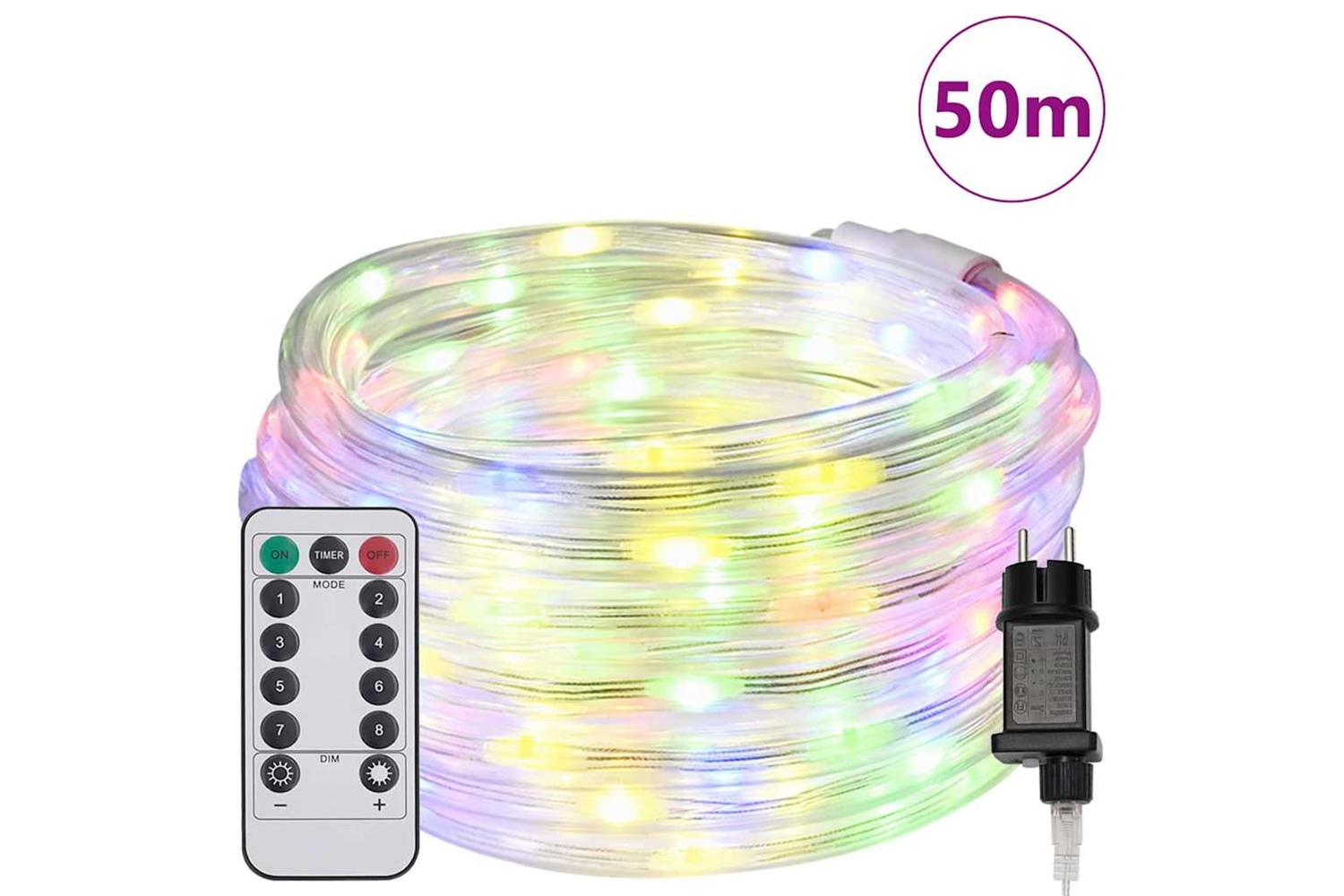 Vidaxl Rope Light With 1200 Leds Multicolour 50 M Pvc-3
