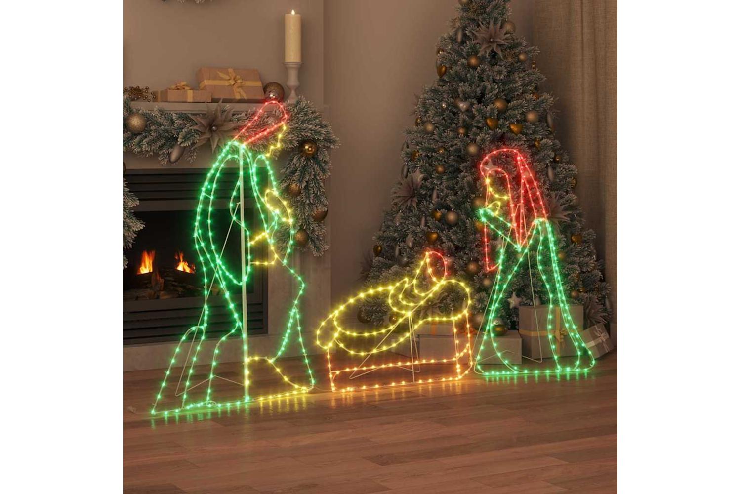 Vidaxl Lighted Nativity Scene Multicolour 112 X 72 Cm Pvc-3