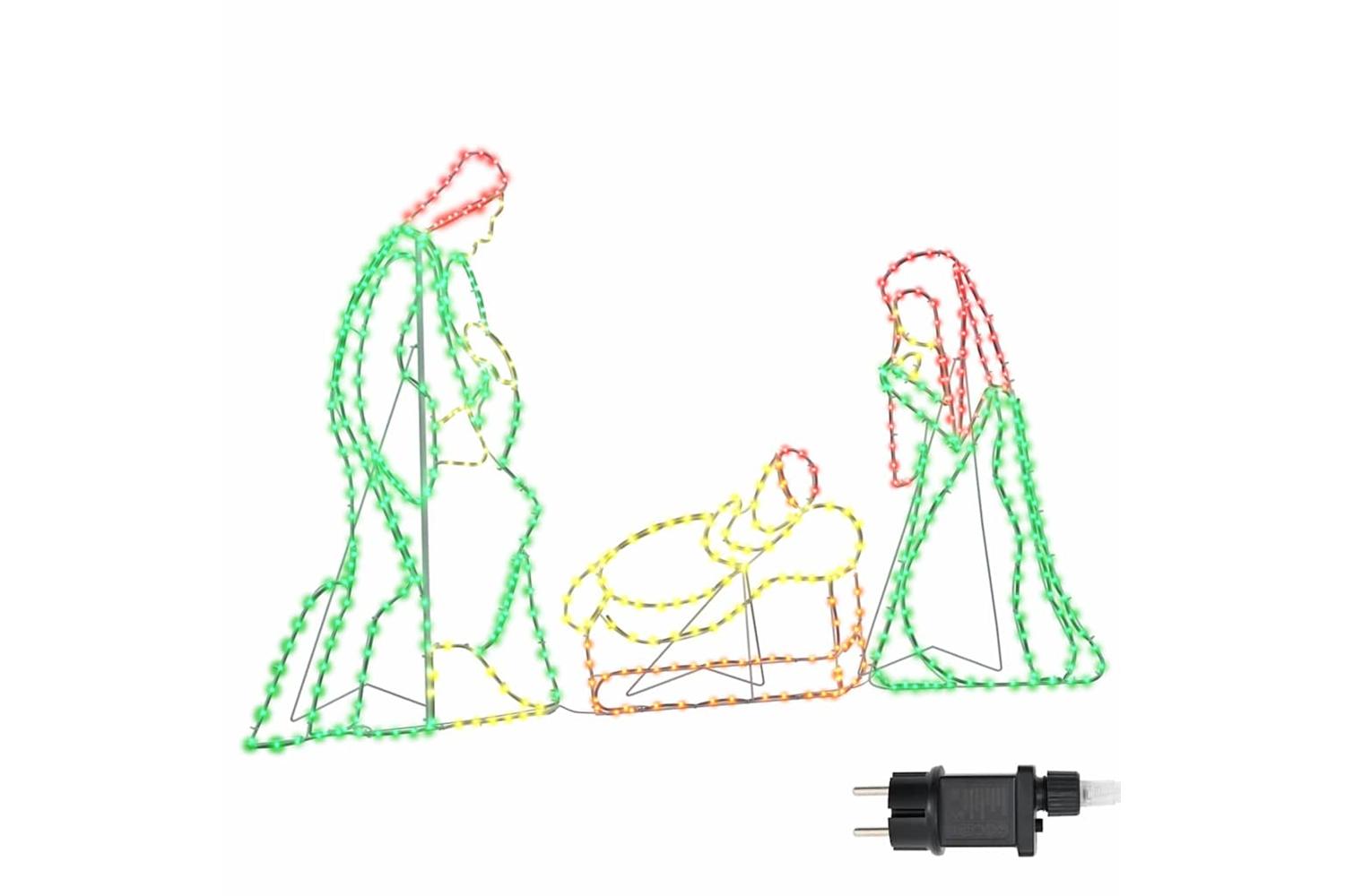 Vidaxl Lighted Nativity Scene Multicolour 112 X 72 Cm Pvc-4