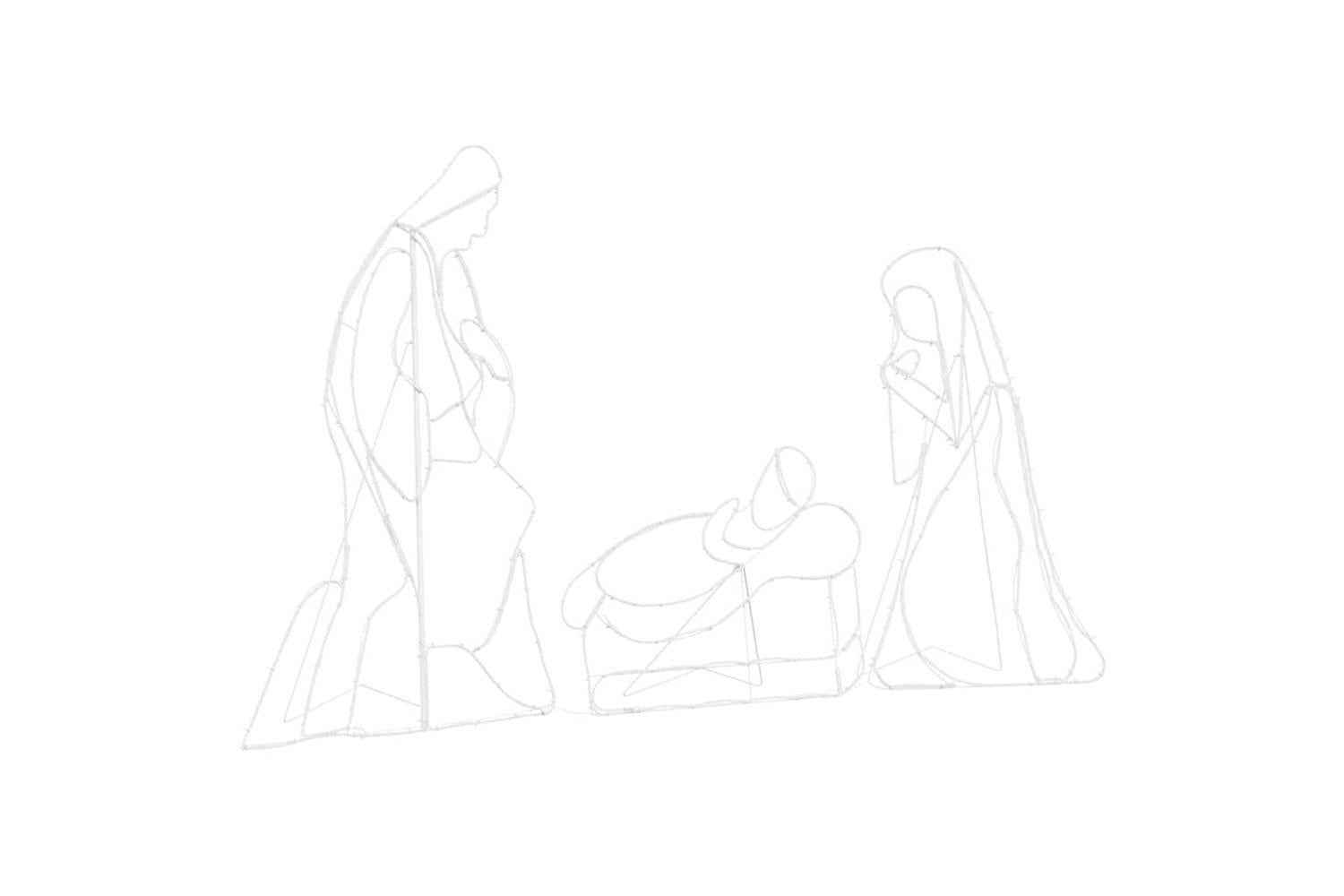Vidaxl Lighted Nativity Scene Multicolour 112 X 72 Cm Pvc-5