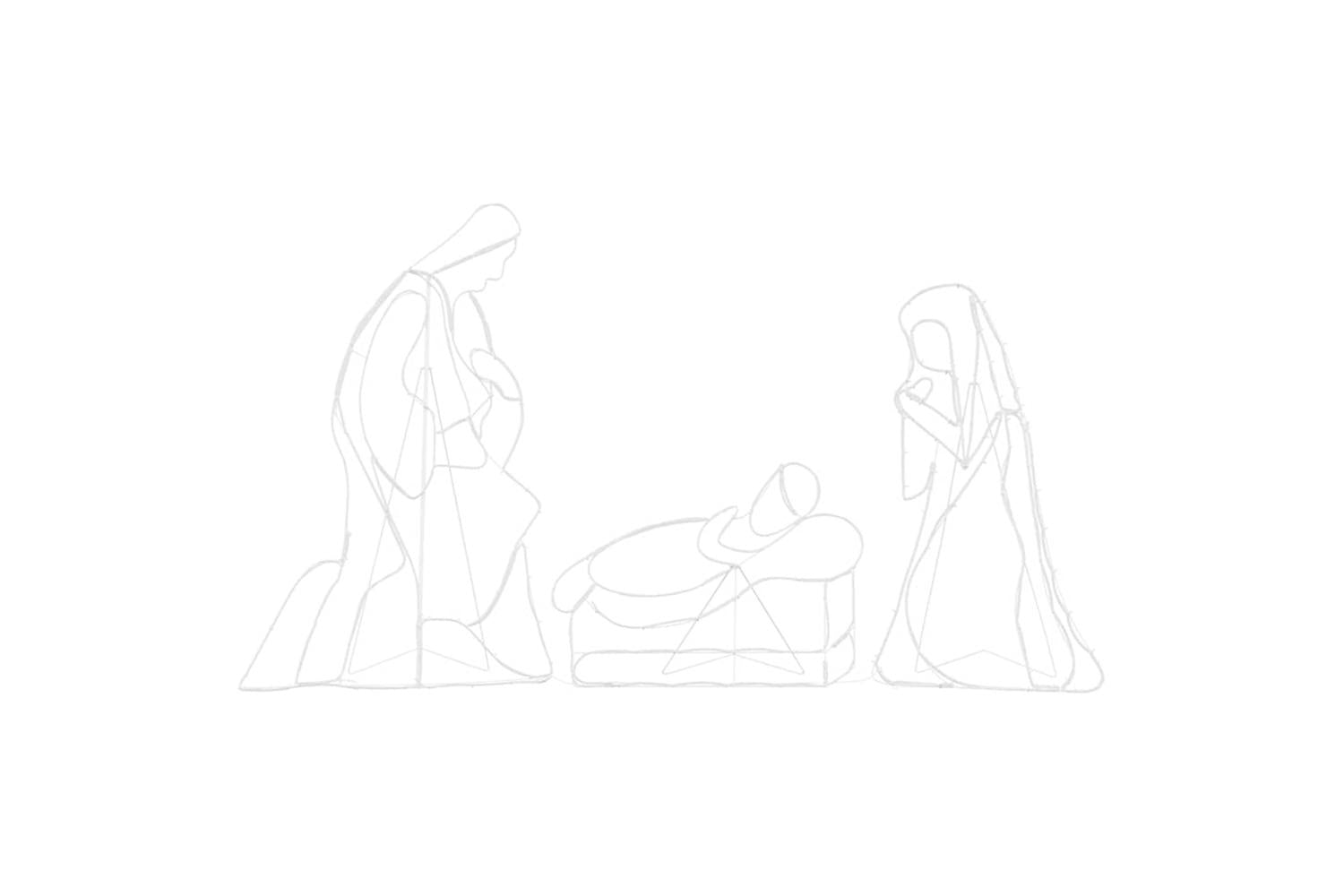 Vidaxl Lighted Nativity Scene Multicolour 112 X 72 Cm Pvc-7