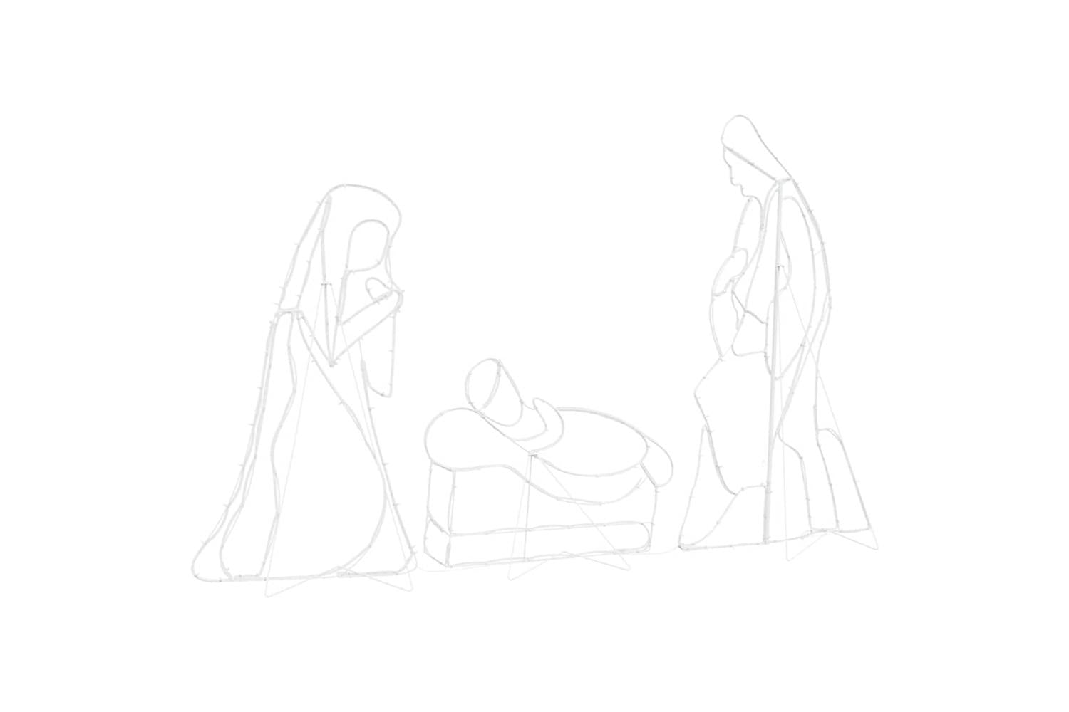 Vidaxl Lighted Nativity Scene Multicolour 112 X 72 Cm Pvc-9