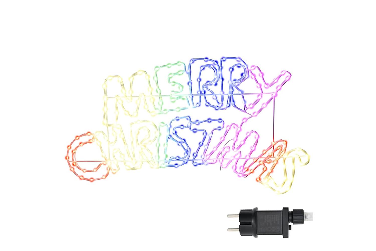Vidaxl Christmas Sign With 240 Leds Multicolour 100 X 50 Cm Pvc