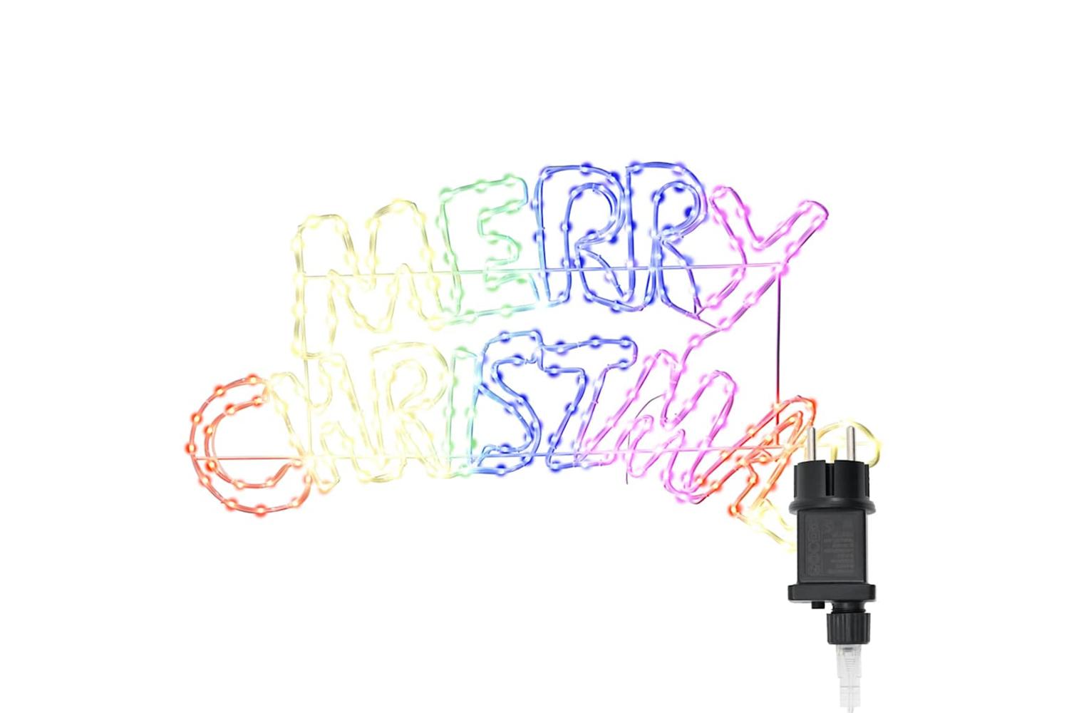 Vidaxl Christmas Sign With 240 Leds Multicolour 100 X 50 Cm Pvc-4