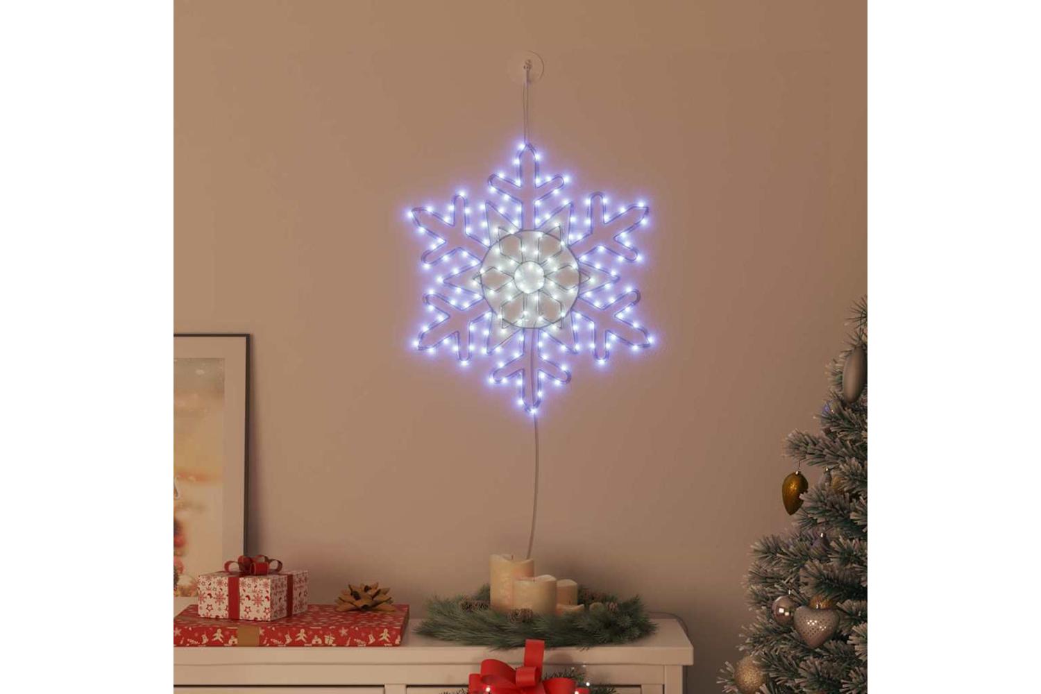 Vidaxl Christmas Snowflake With 156 Leds Blue 555 X 555 X 075cm Pvc-3