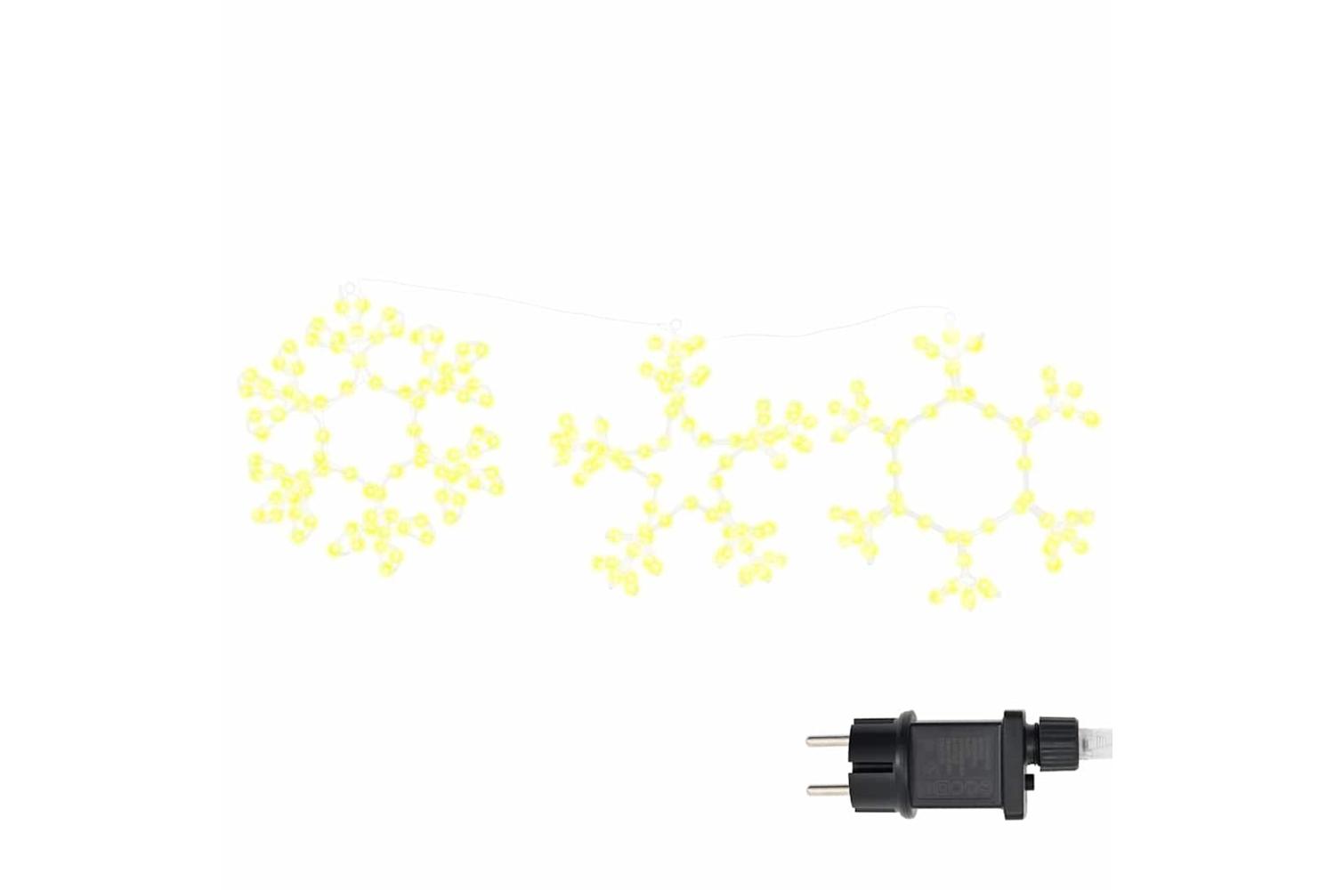Vidaxl Christmas Snowflake With 252 Leds Warm White 45 X 38 Cm Pvc