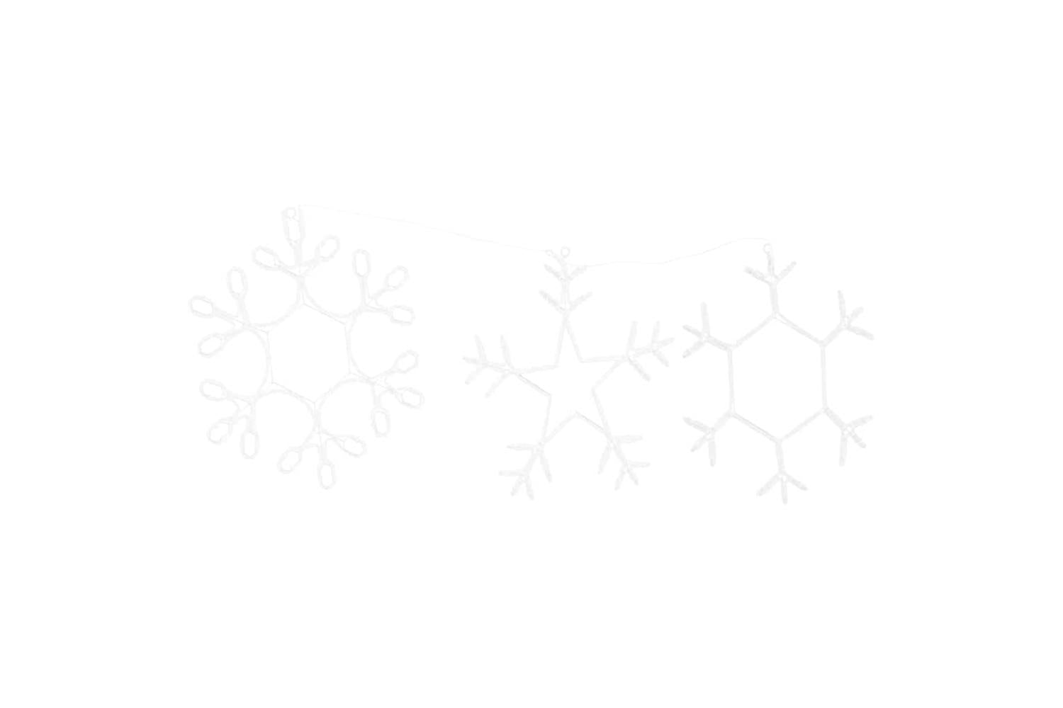 Vidaxl Christmas Snowflake With 252 Leds Warm White 45 X 38 Cm Pvc-5