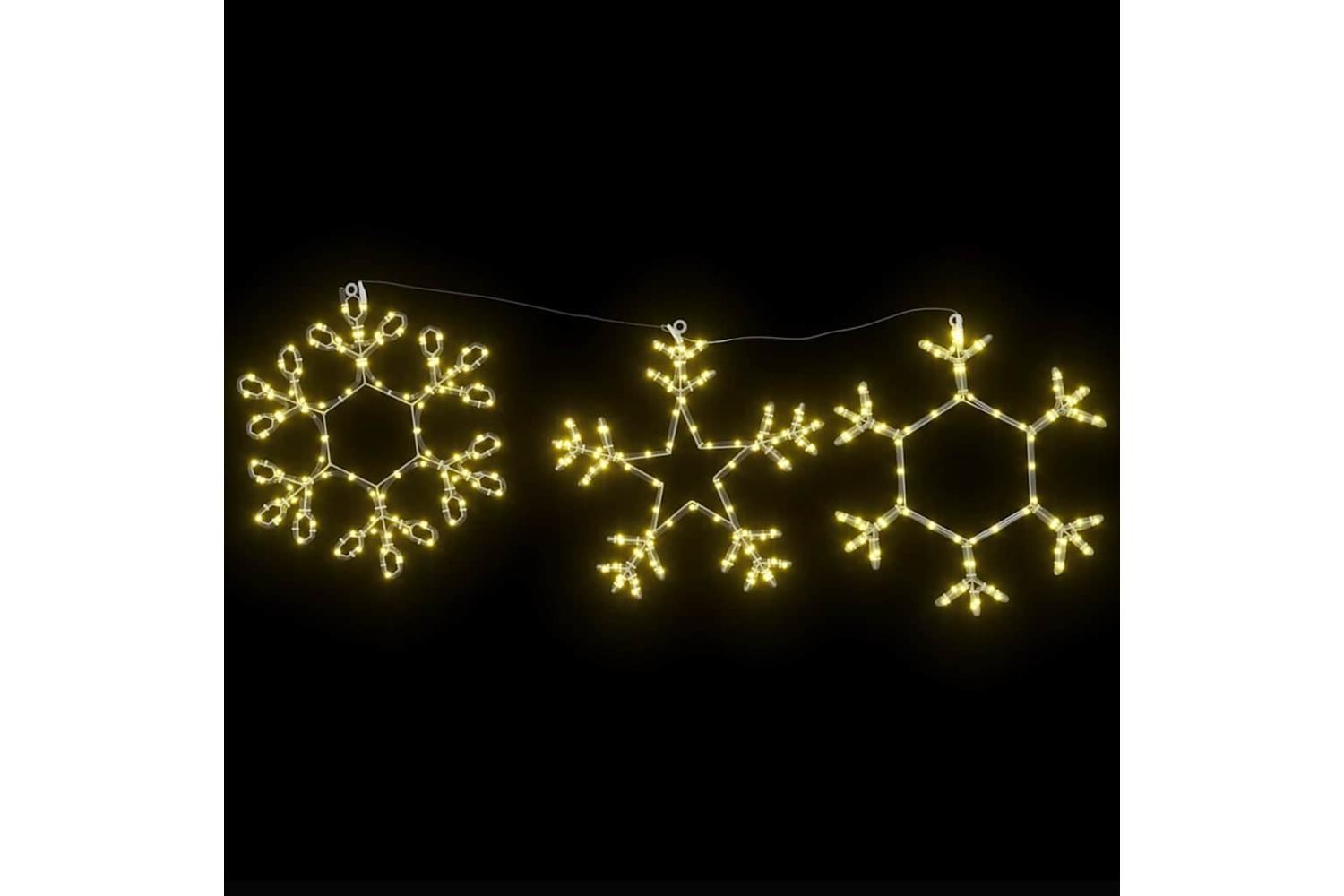 Vidaxl Christmas Snowflake With 252 Leds Warm White 45 X 38 Cm Pvc-7