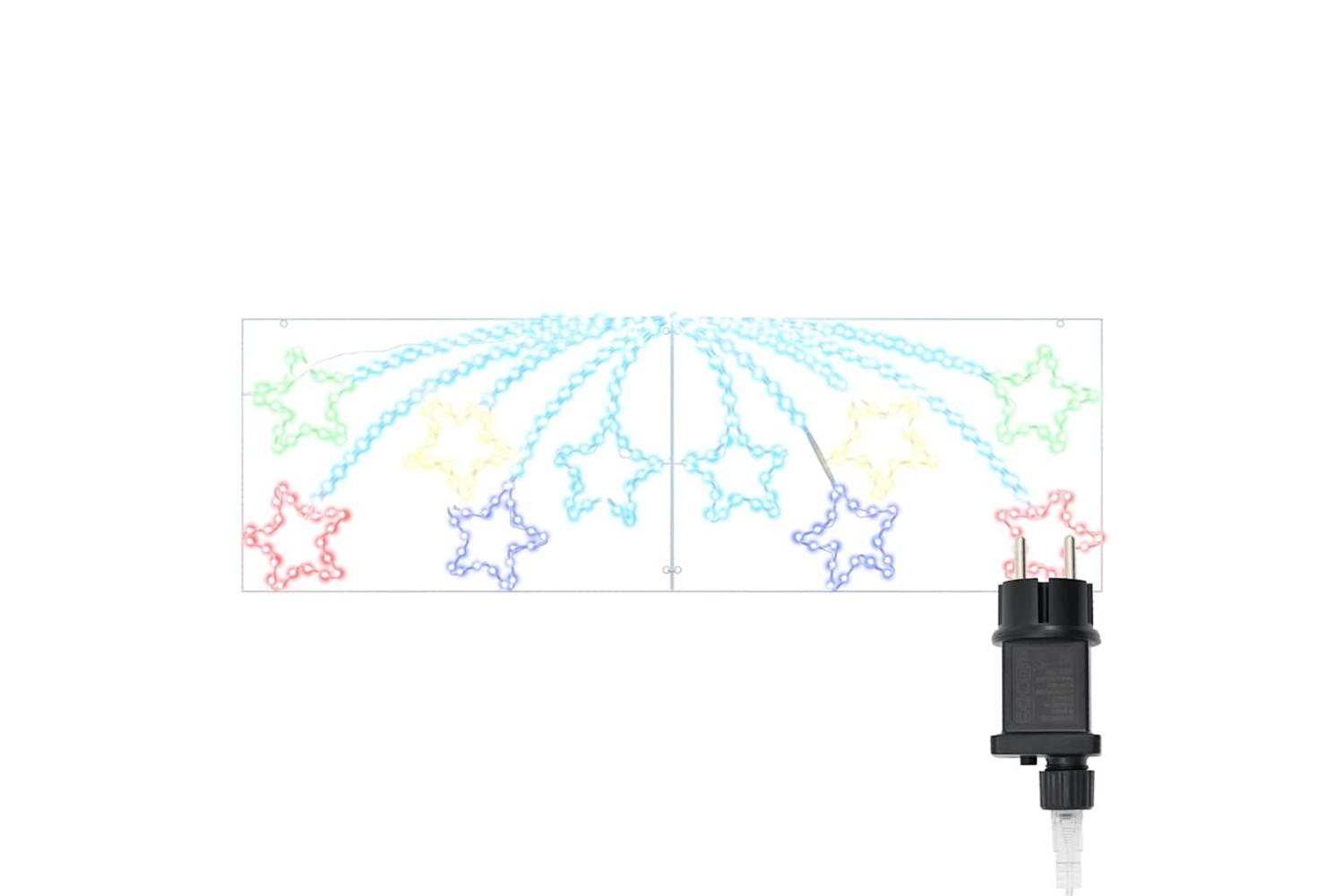 Vidaxl Christmas Star With 432 Leds Multicolour 180 X 57 Cm Pvc-2