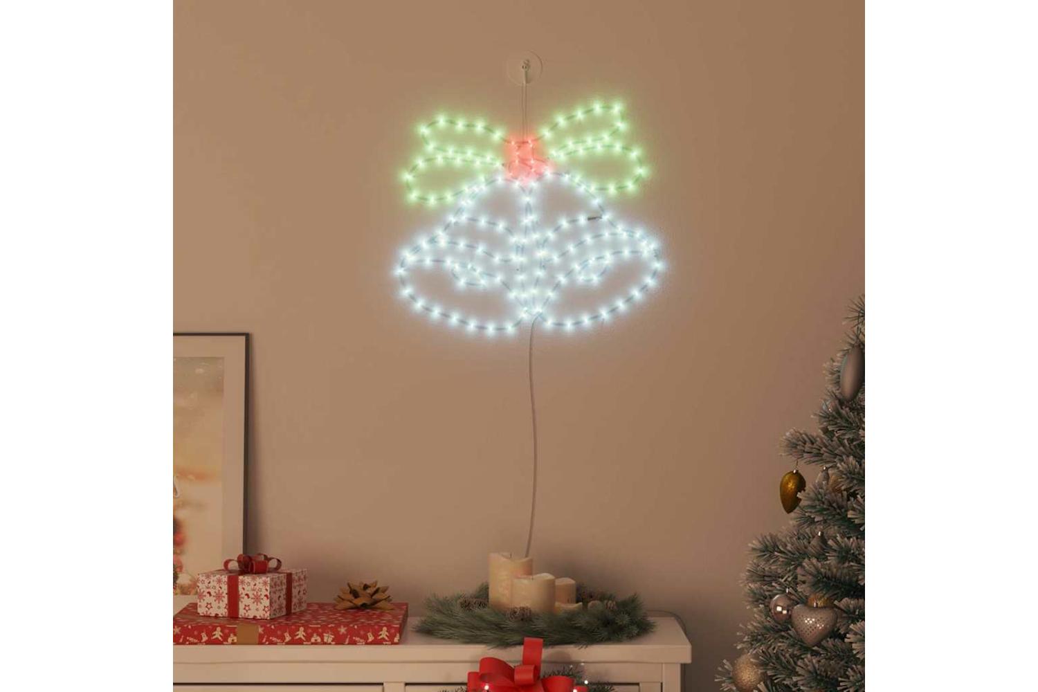 Vidaxl Christmas Bell With 144 Leds Multicolour 56 X 46 Cm Pvc-3