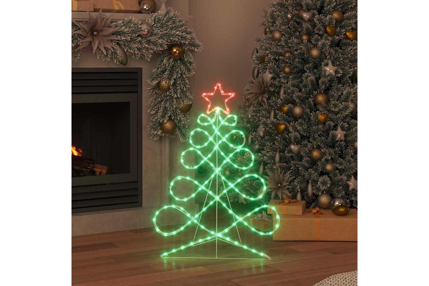 Vidaxl Christmas Tree Shape Light Multicolour 80 X 56 Cm Pvc-3