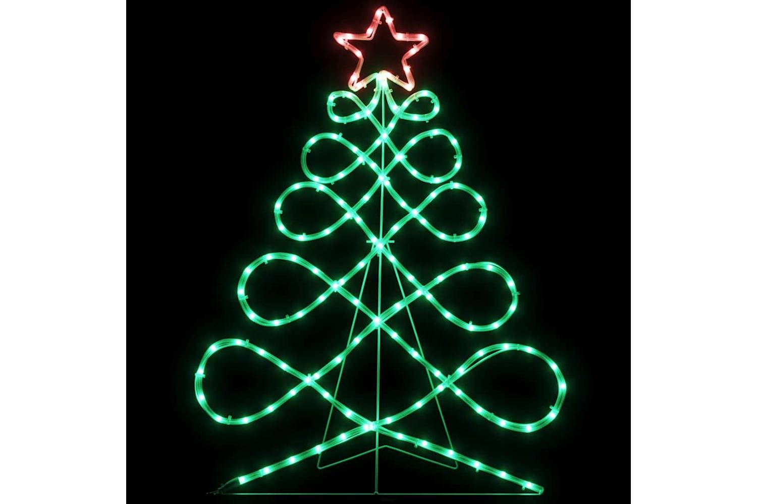 Vidaxl Christmas Tree Shape Light Multicolour 80 X 56 Cm Pvc-7