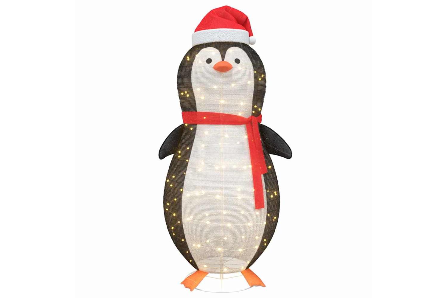 Vidaxl Snow Penguin Figure Warm White 78 X 88 X 180 Cm Fabric-2