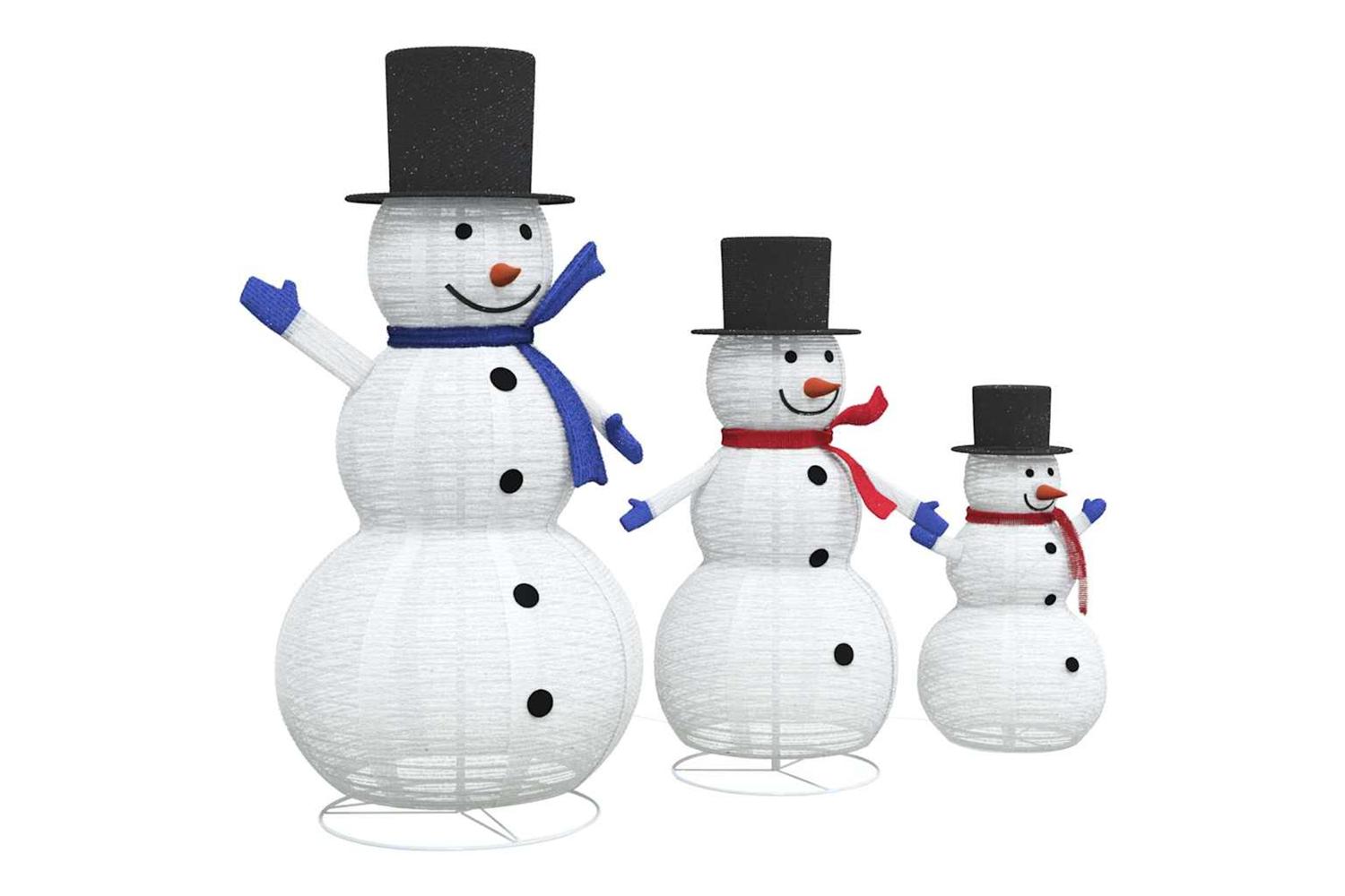 Vidaxl Christmas Snowman Family 3 Pcs Warm White 81 X 60 X 125 Cm-4
