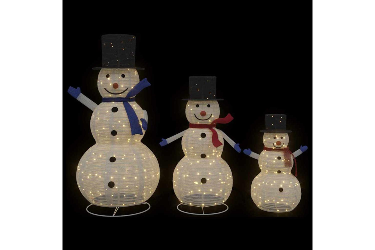 Vidaxl Christmas Snowman Family 3 Pcs Warm White 81 X 60 X 125 Cm-5