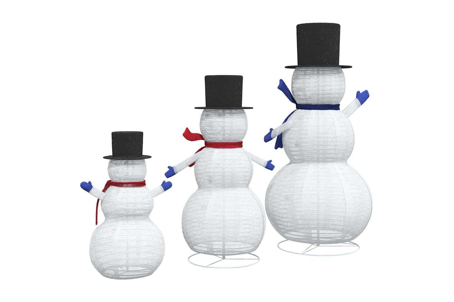 Vidaxl Christmas Snowman Family 3 Pcs Warm White 81 X 60 X 125 Cm-8