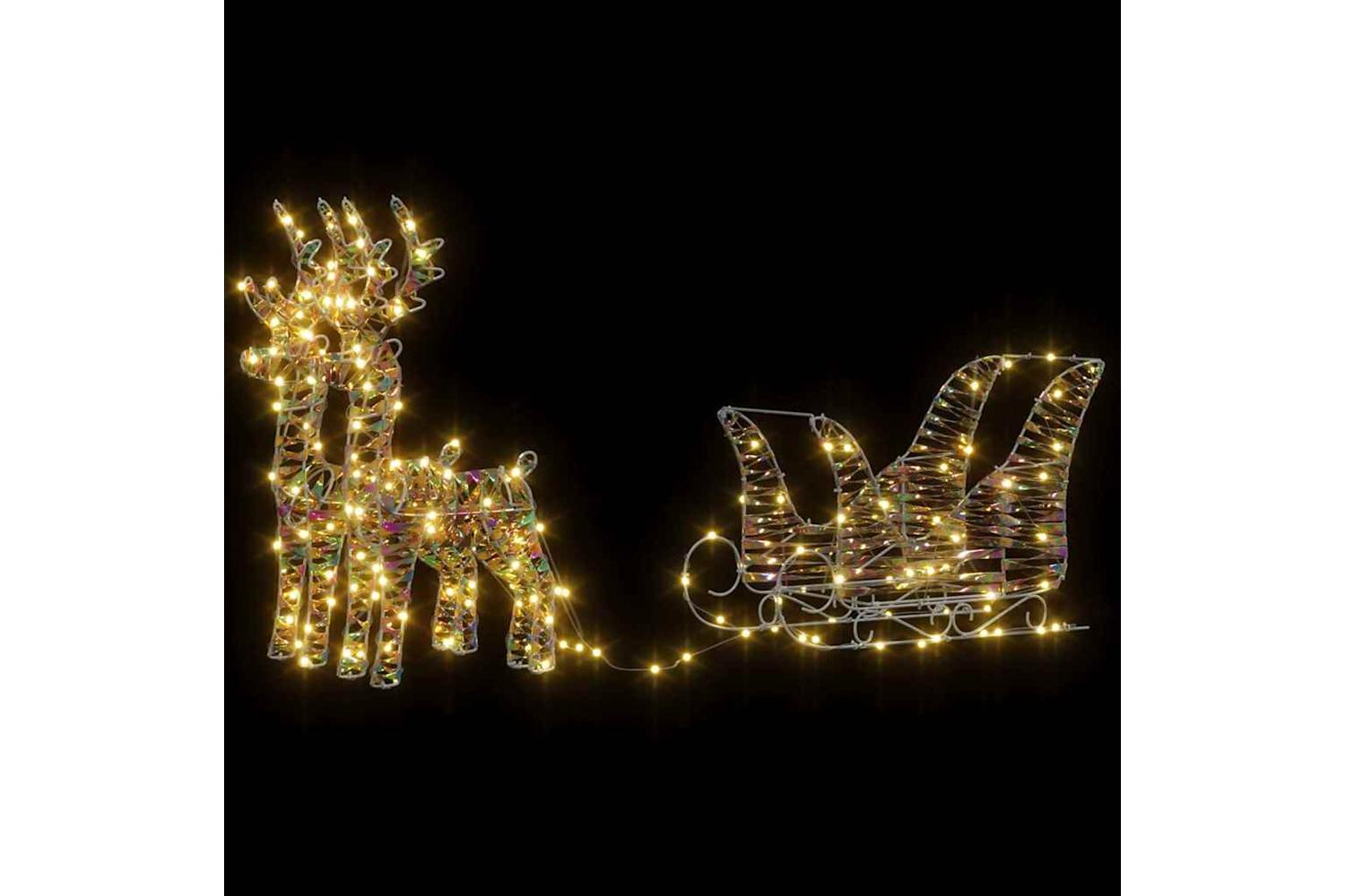 Vidaxl Reindeer Pull Sleigh Warm White 30 X 12 X 545 Cm Pet-5