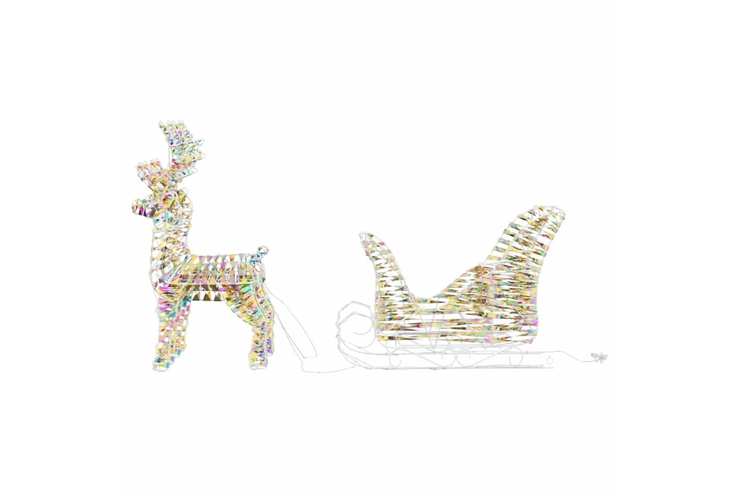 Vidaxl Reindeer Pull Sleigh Warm White 30 X 12 X 545 Cm Pet-6