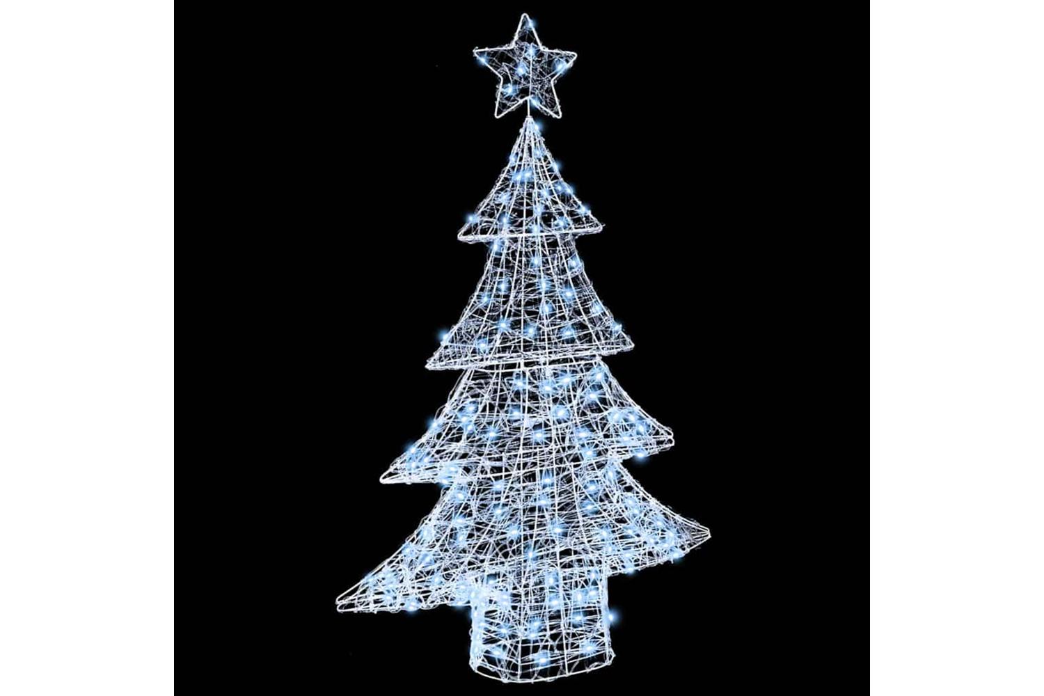 Vidaxl Christmas Tree With 100 Leds Cold White 120 Cm Acrylic-3