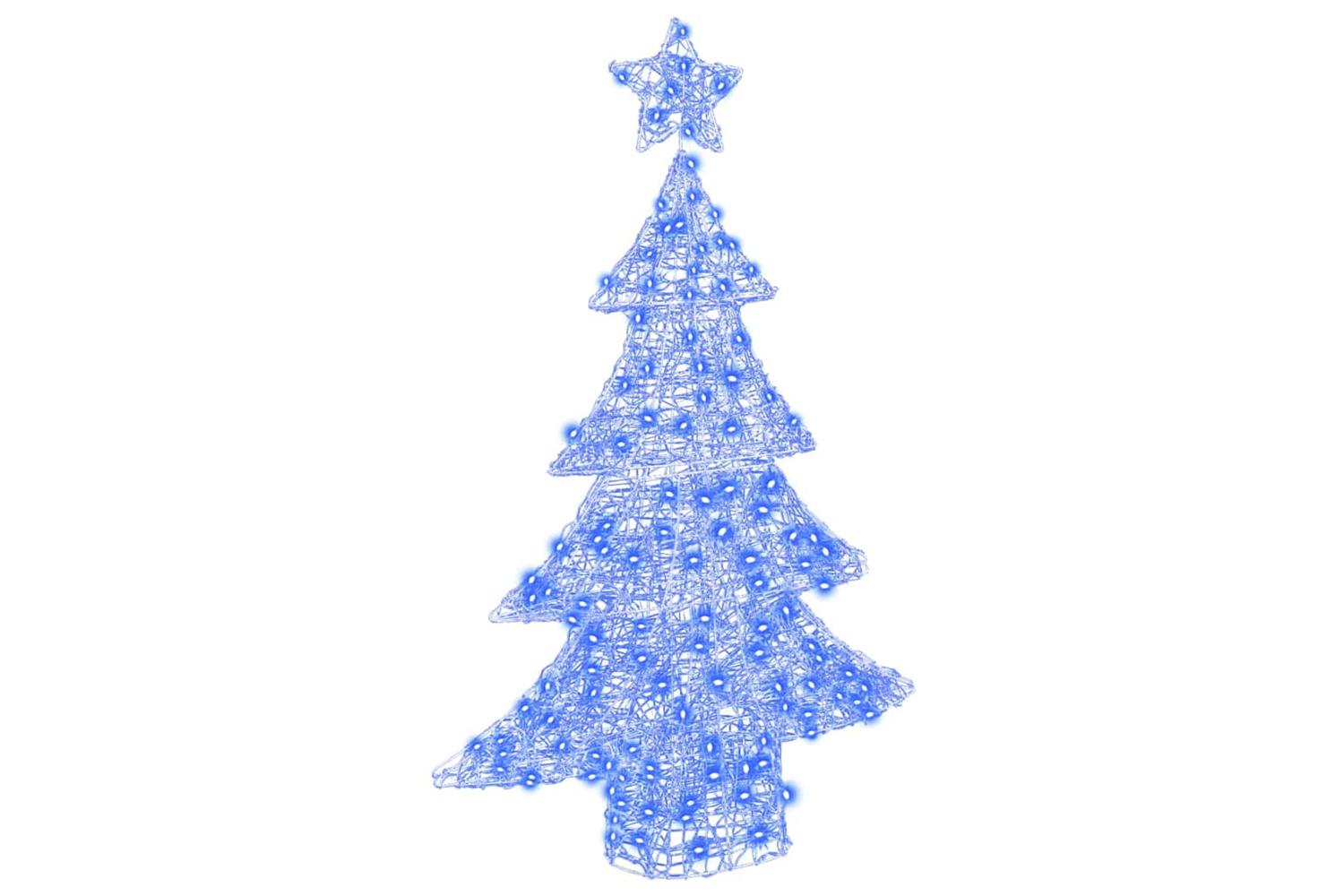Vidaxl Christmas Tree With 100 Leds Blue 120 Cm Acrylic