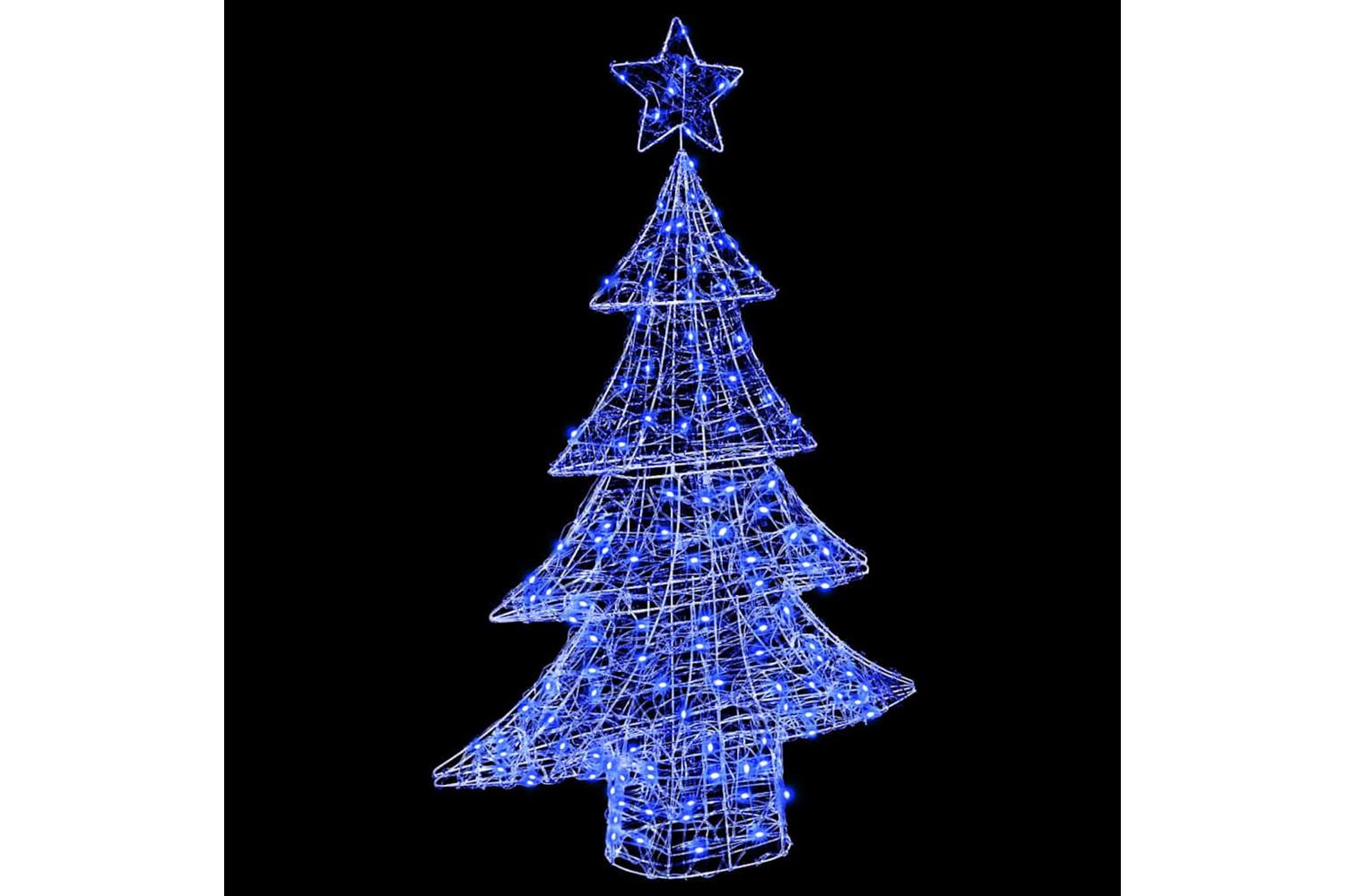 Vidaxl Christmas Tree With 100 Leds Blue 120 Cm Acrylic-3