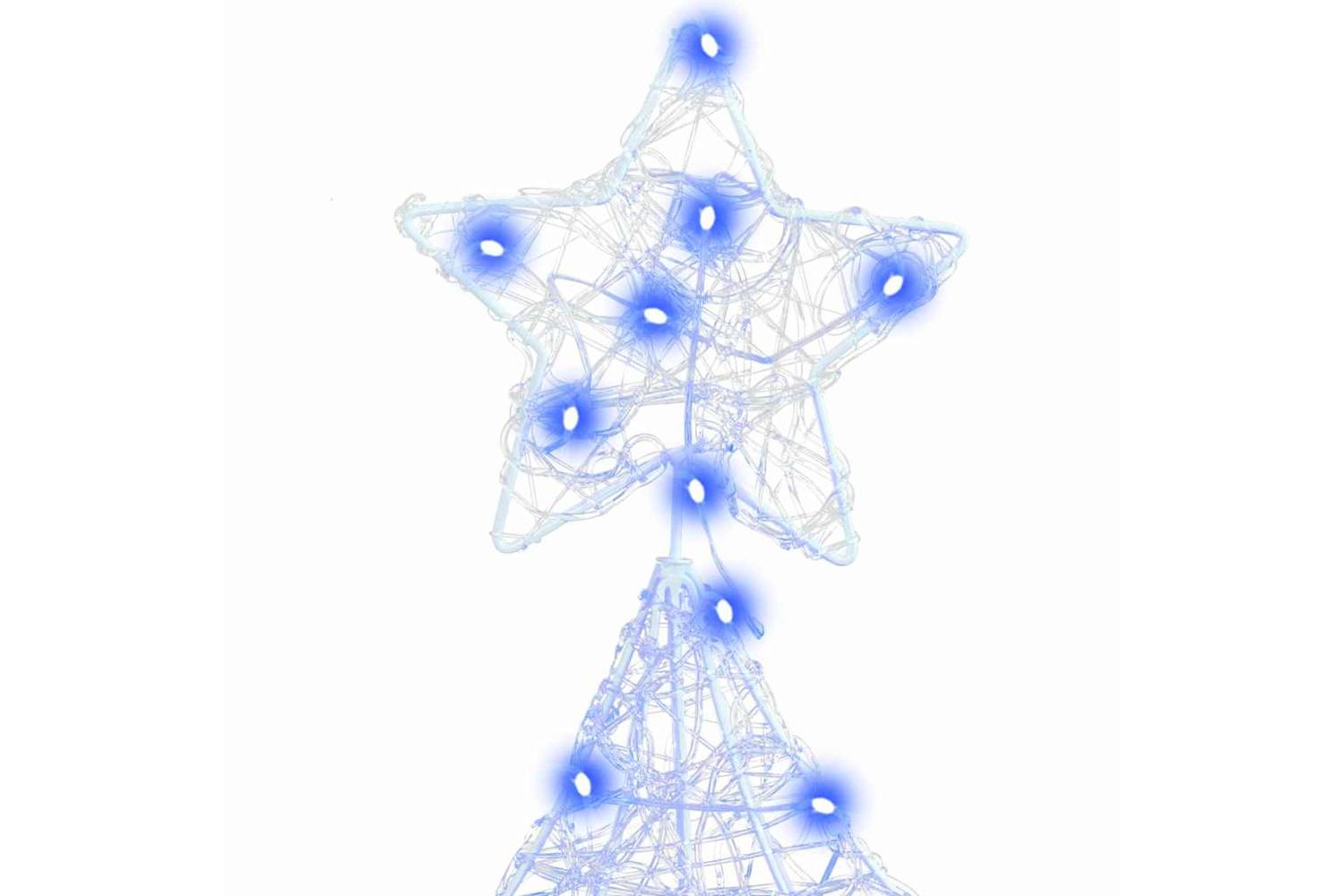 Vidaxl Christmas Tree With 100 Leds Blue 120 Cm Acrylic-5