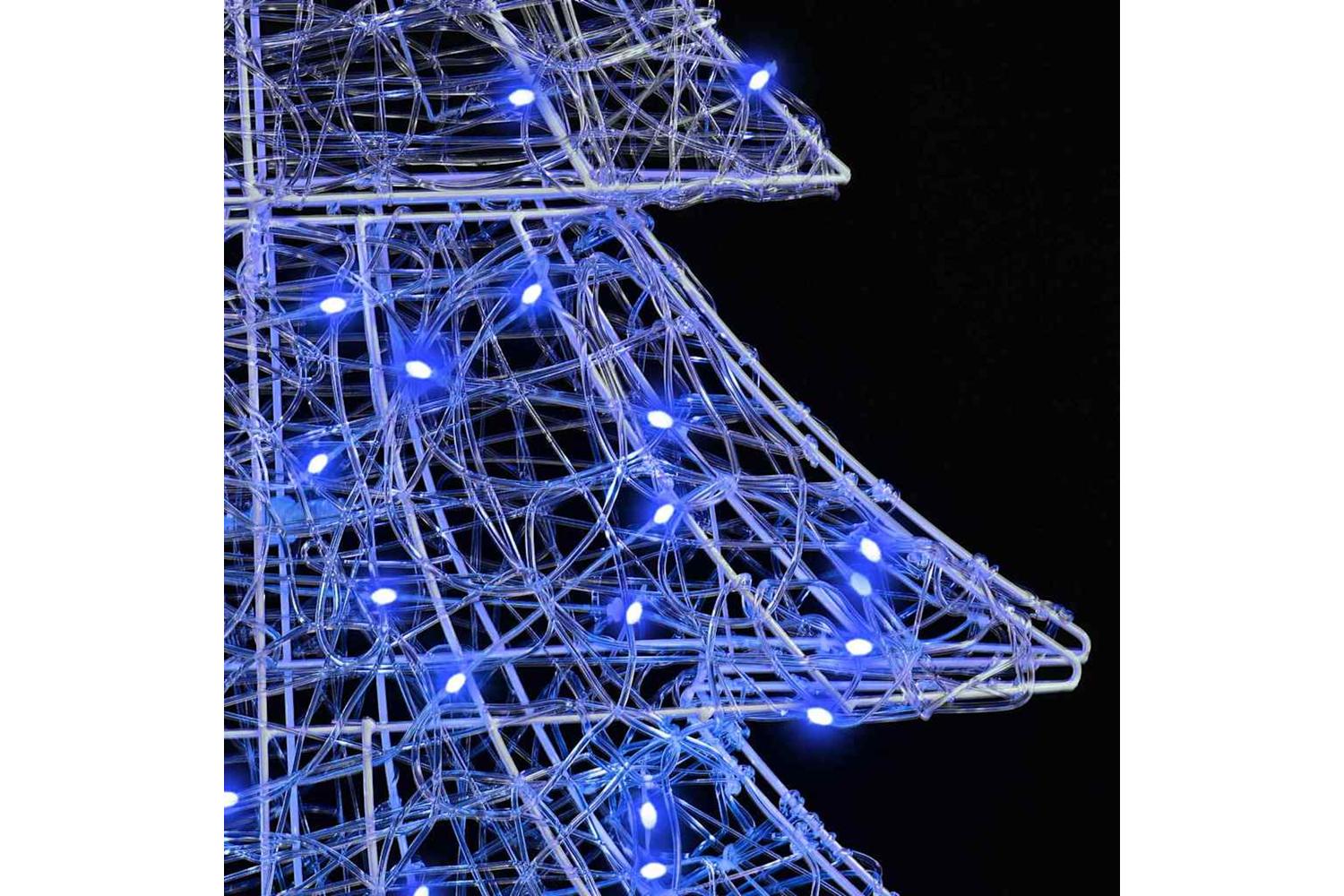 Vidaxl Christmas Tree With 100 Leds Blue 120 Cm Acrylic-6