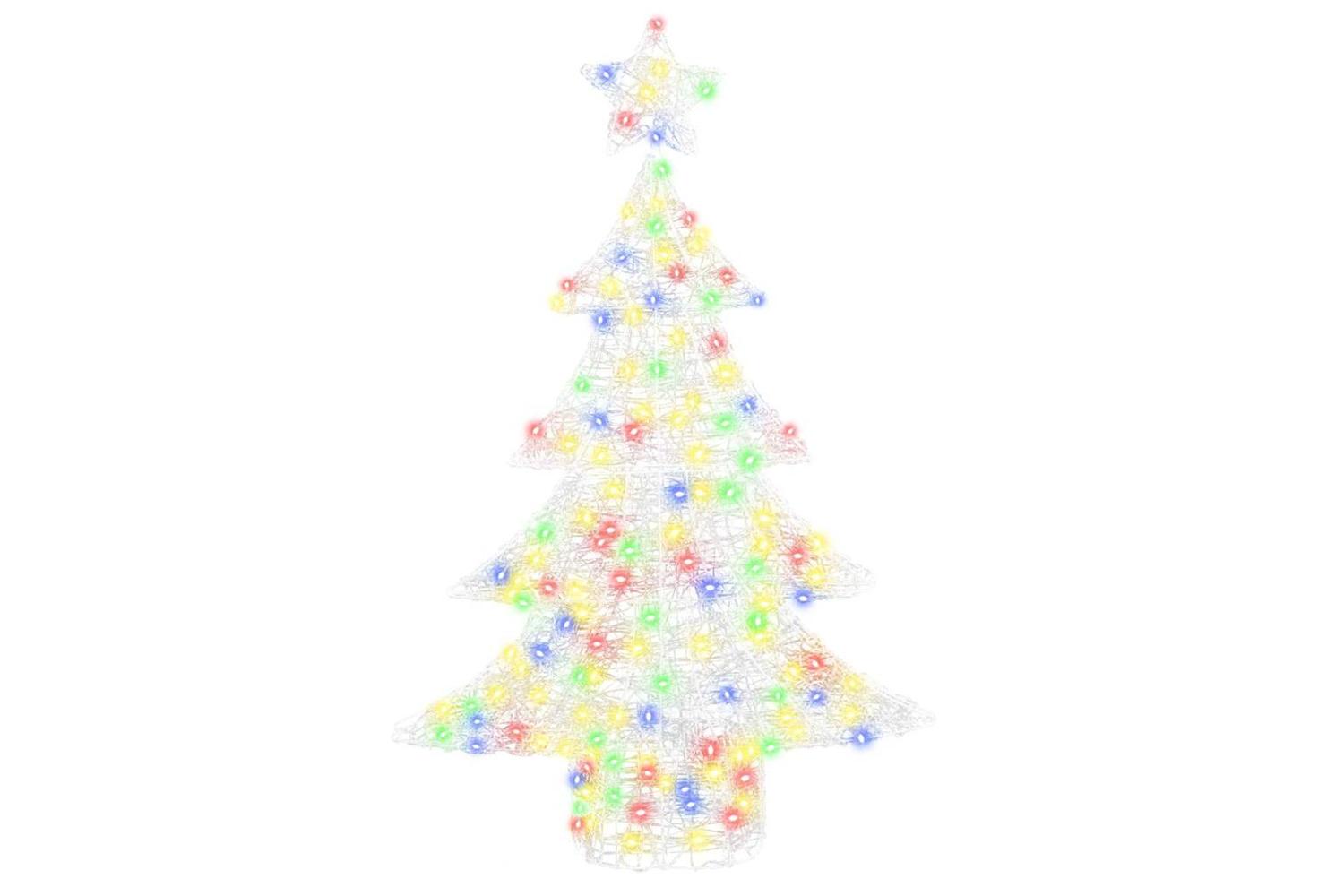Vidaxl Christmas Tree With 100 Leds Multicolour 120 Cm Acrylic-2