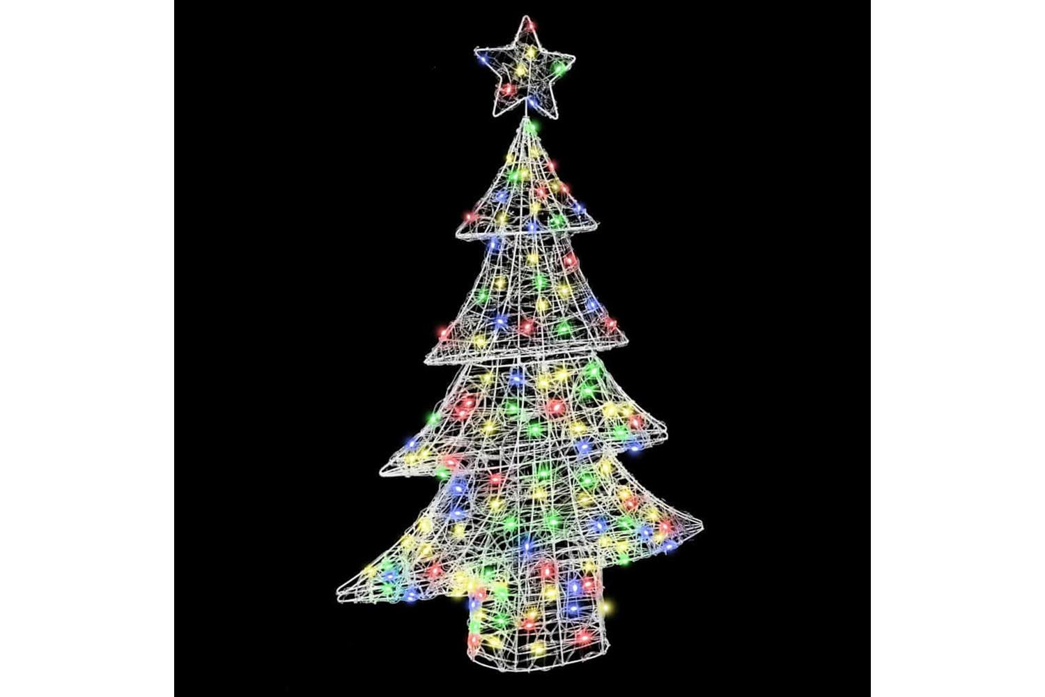 Vidaxl Christmas Tree With 100 Leds Multicolour 120 Cm Acrylic-3