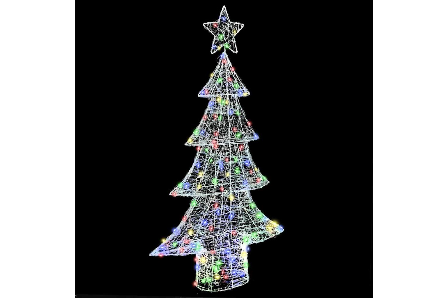 Vidaxl Christmas Tree With 160 Leds Multicolour 150 Cm Acrylic-3