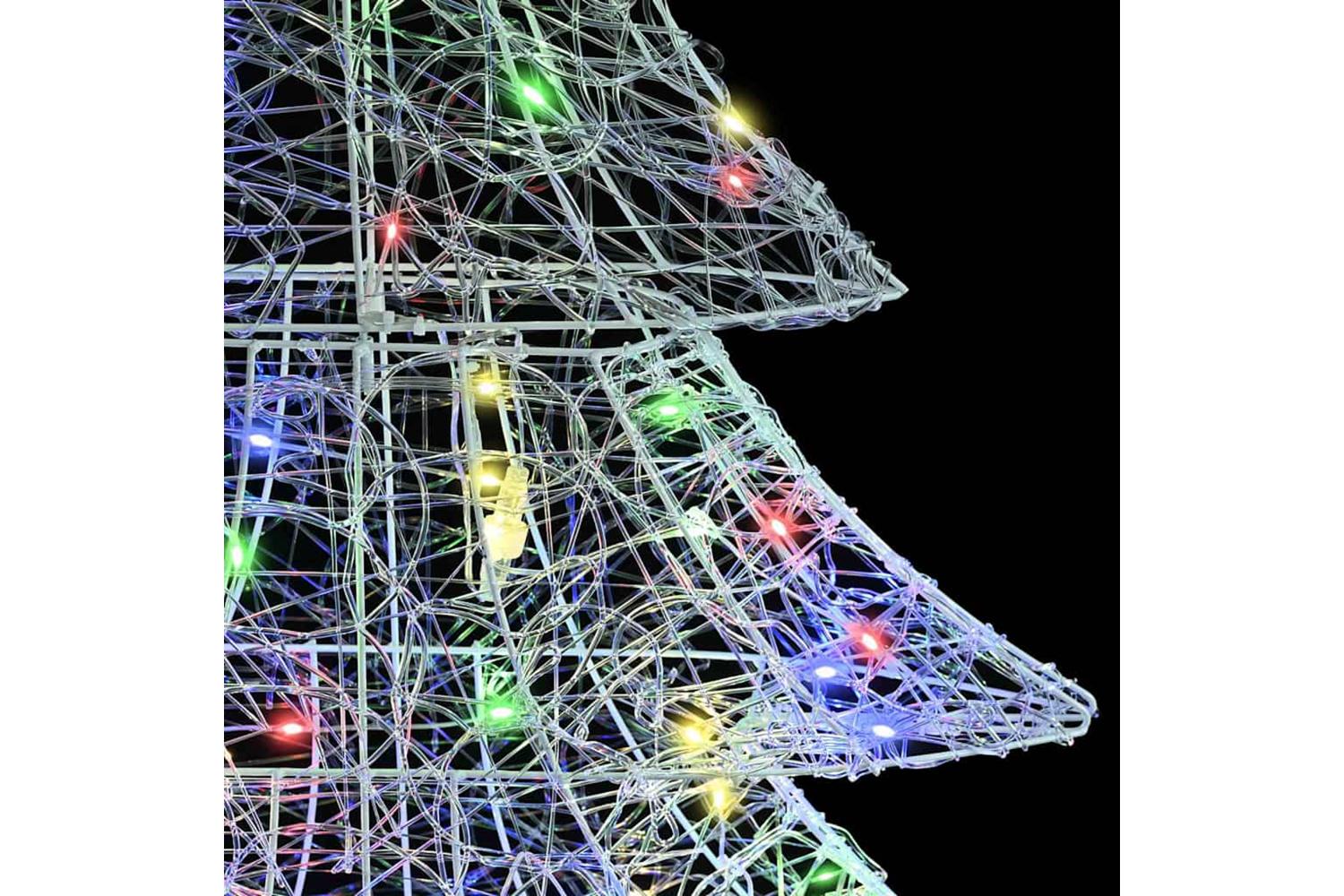Vidaxl Christmas Tree With 160 Leds Multicolour 150 Cm Acrylic-5