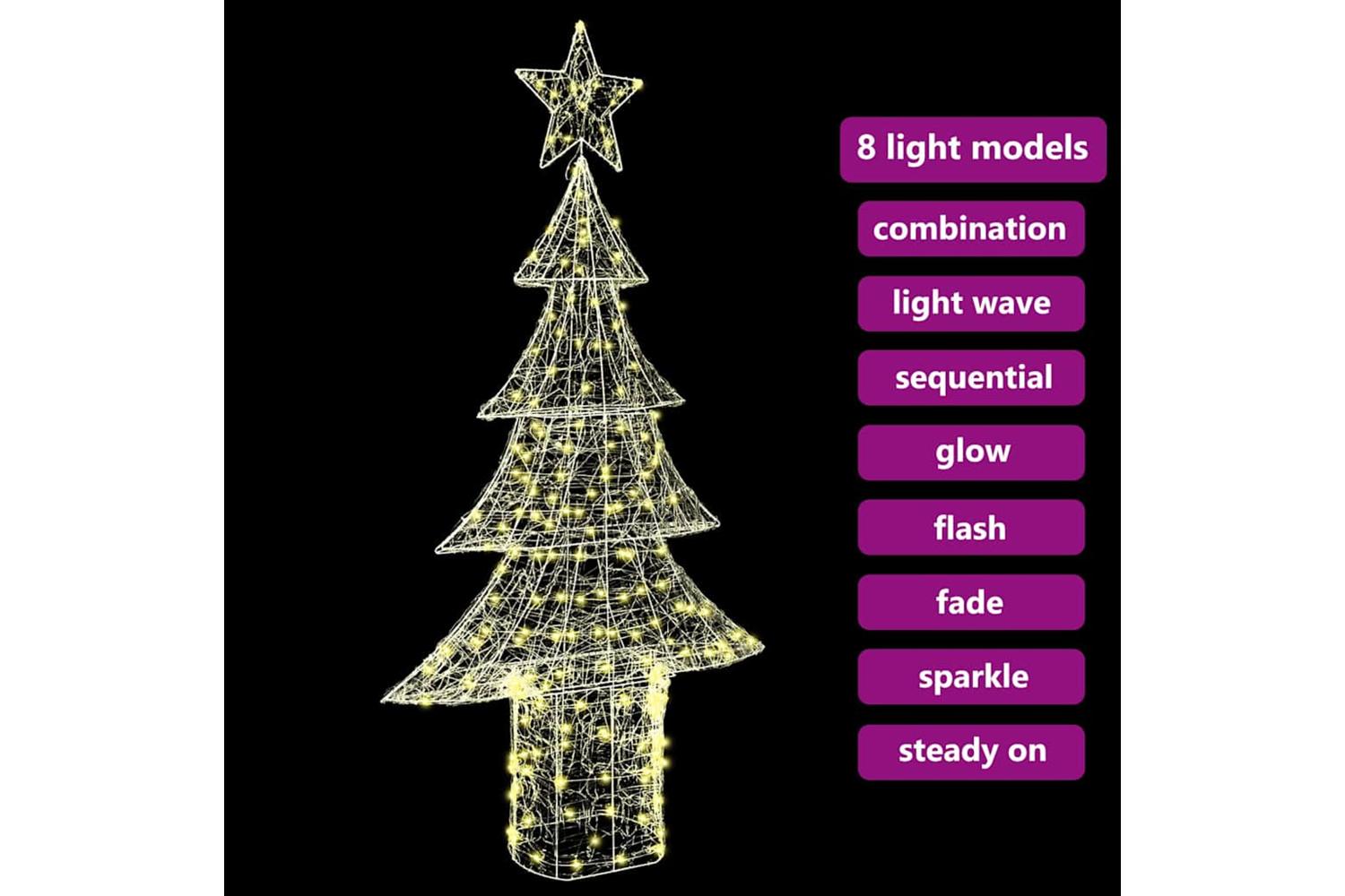 Vidaxl Christmas Tree With 240 Leds Warm White 180 Cm Acrylic-7