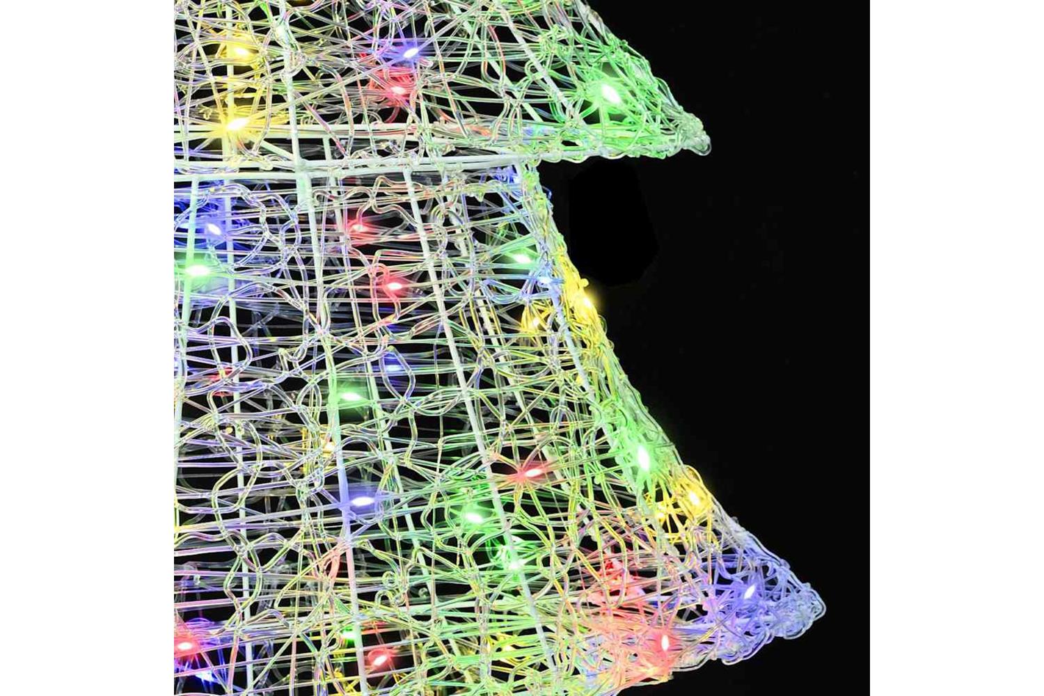 Vidaxl Christmas Tree With 240 Leds Multicolour 180 Cm Acrylic-5