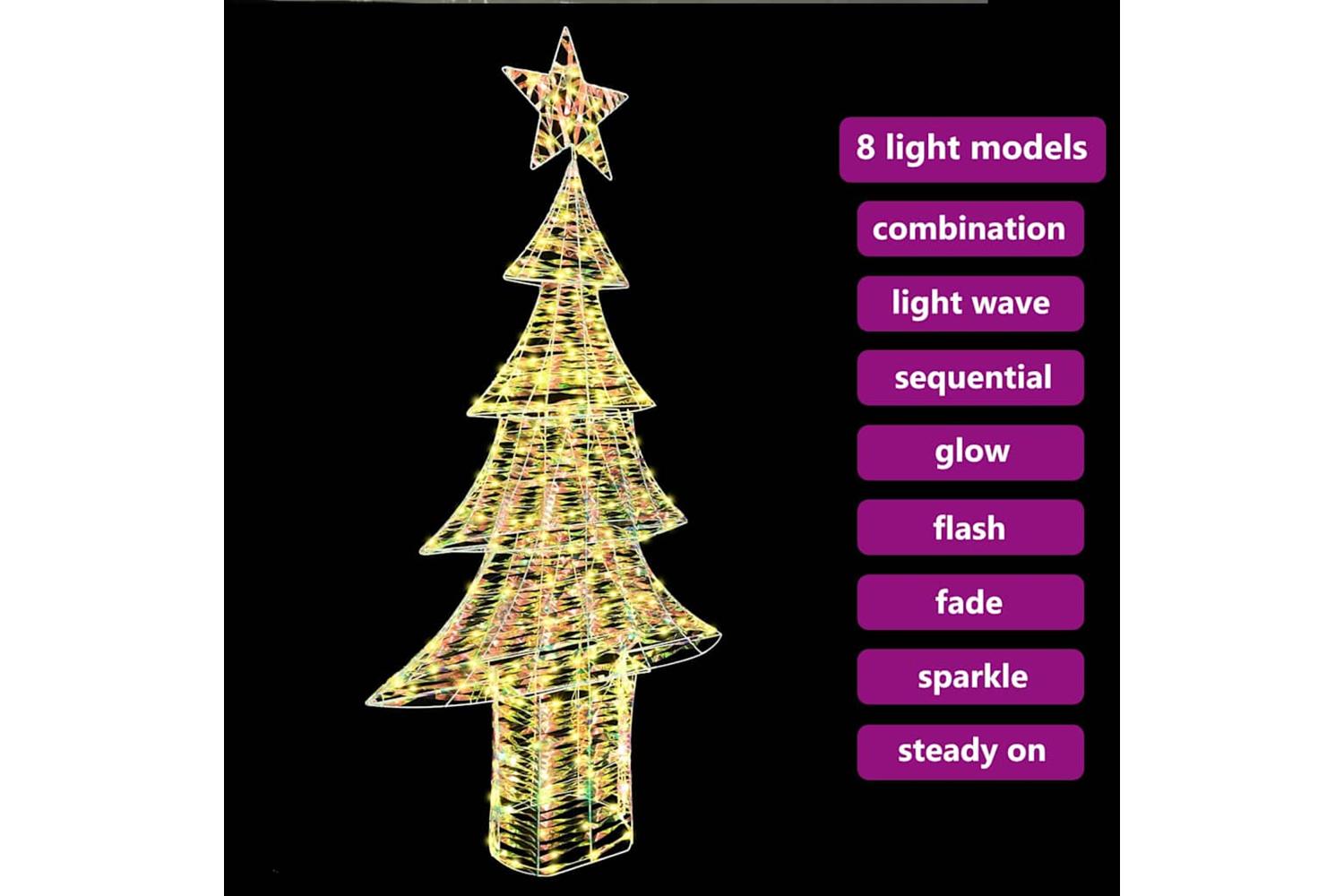Vidaxl Christmas Tree With 240 Leds Warm White 180 Cm Pet-7