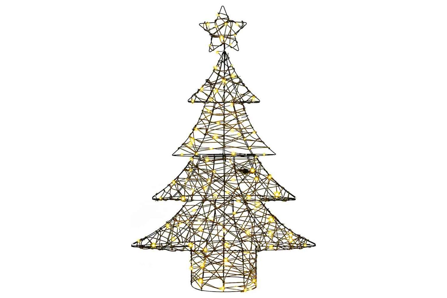 Vidaxl Christmas Tree With 120 Leds Warm White 120 Cm Rattan-3