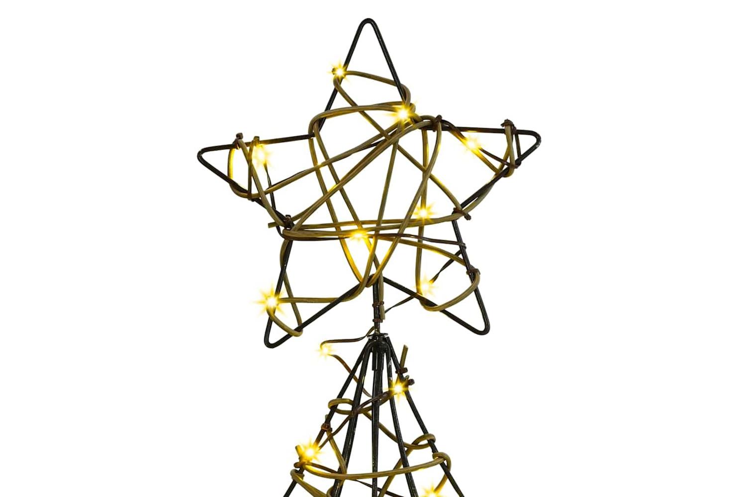 Vidaxl Christmas Tree With 120 Leds Warm White 120 Cm Rattan-5