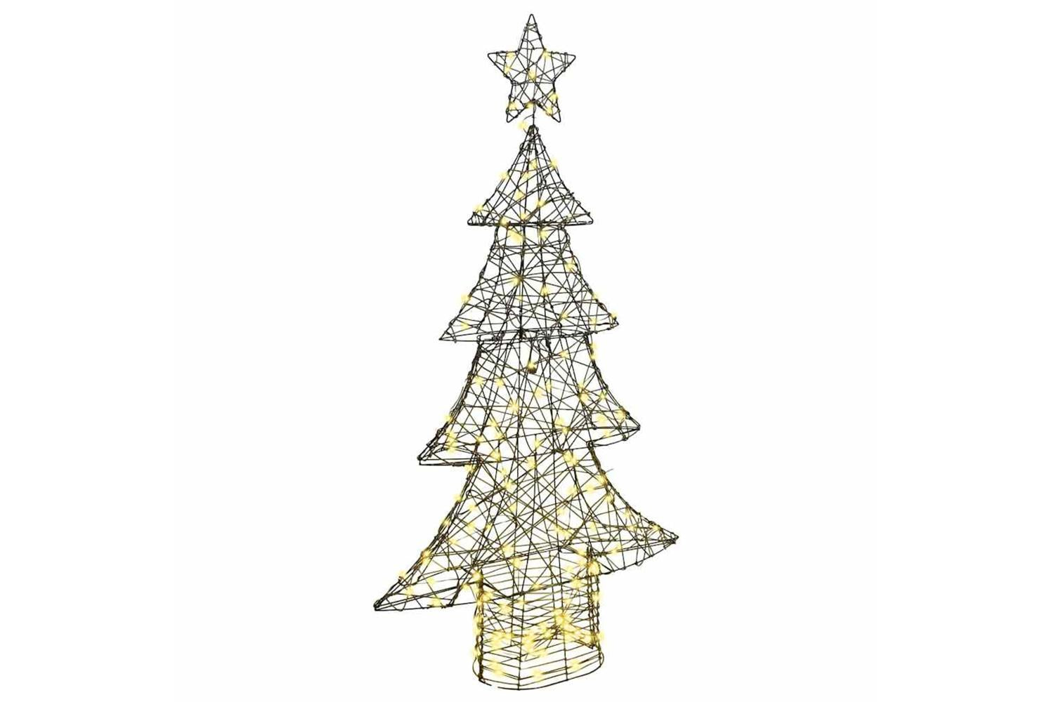 Vidaxl Christmas Tree With 160 Leds Warm White 150 Cm Rattan