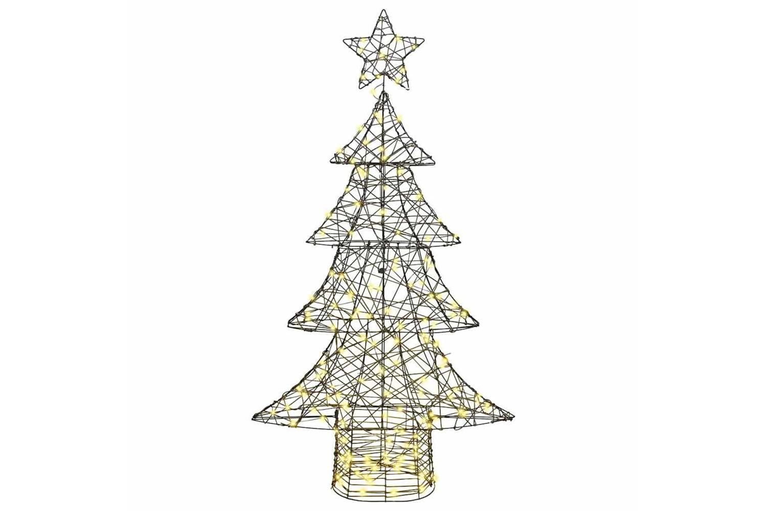 Vidaxl Christmas Tree With 160 Leds Warm White 150 Cm Rattan-2