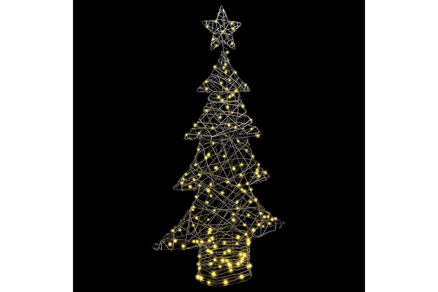 Vidaxl Christmas Tree With 160 Leds Warm White 150 Cm Rattan-3