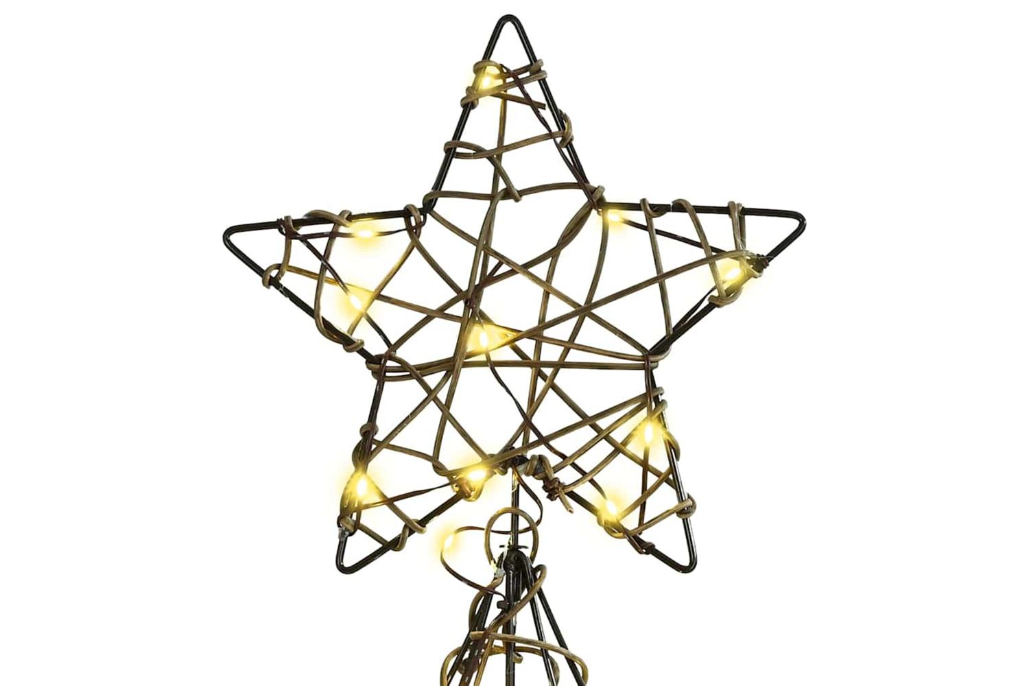 Vidaxl Christmas Tree With 160 Leds Warm White 150 Cm Rattan-5