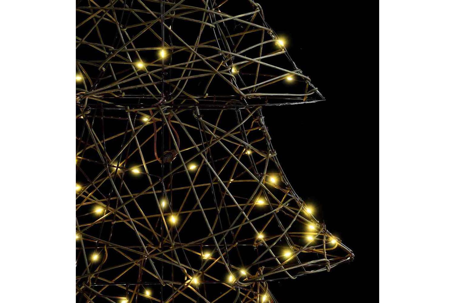 Vidaxl Christmas Tree With 160 Leds Warm White 150 Cm Rattan-6